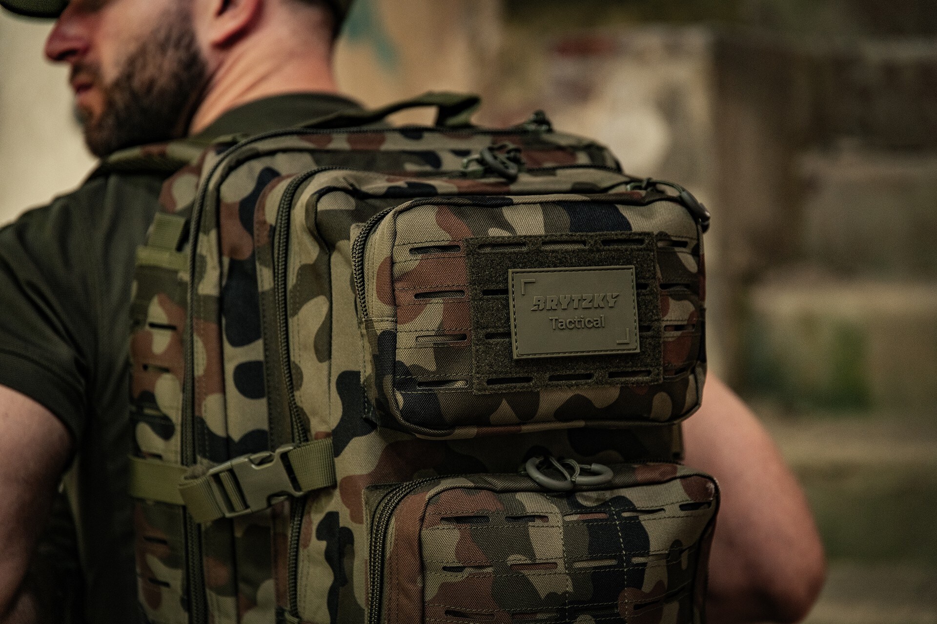 Plecak Brytzky Tactical Polygon Large Laser Cut 36 l - wz.93 Pantera PL Woodland