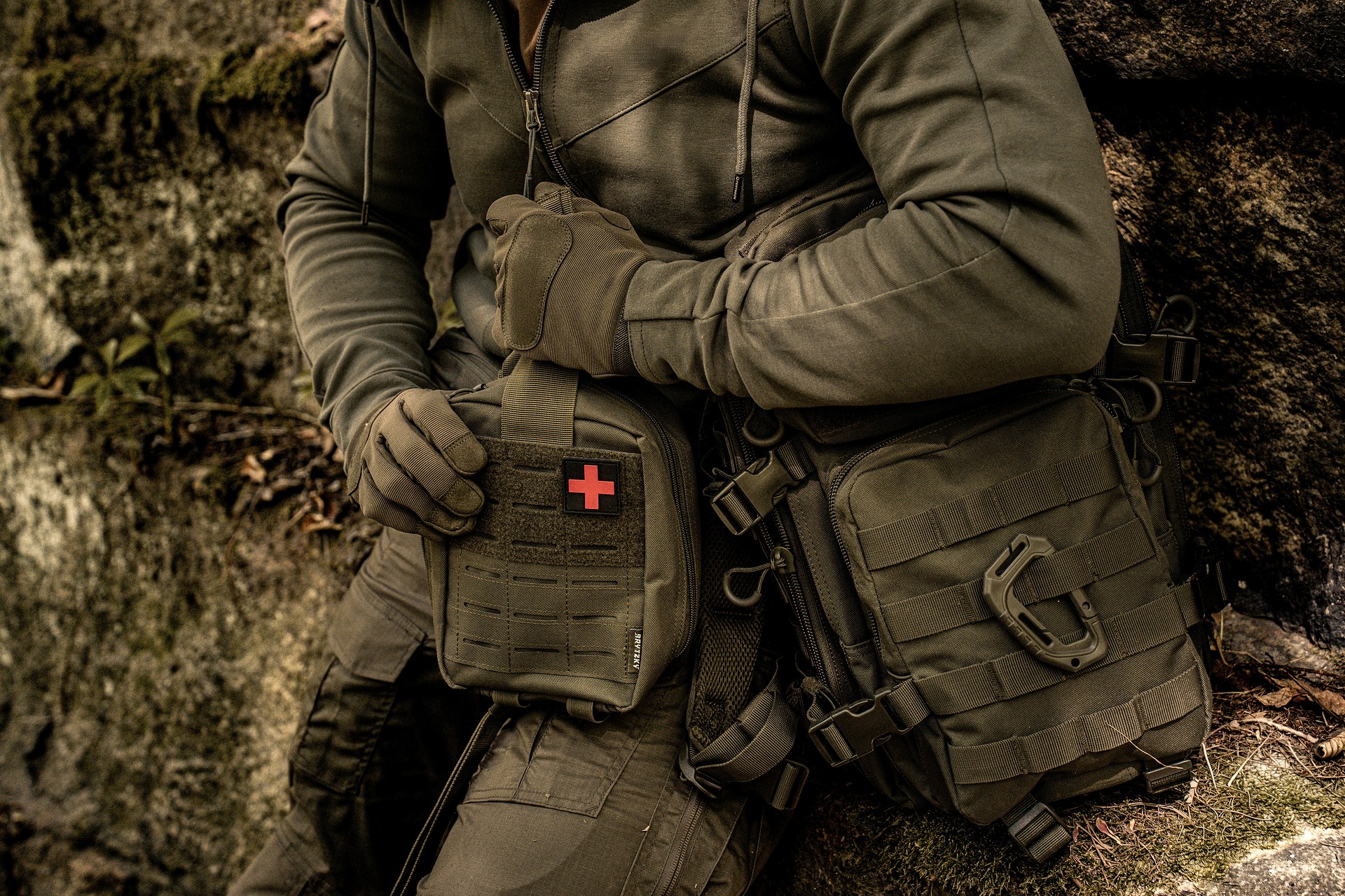 Apteczka taktyczna Brytzky Tactical MOLLE IFAK - Olive