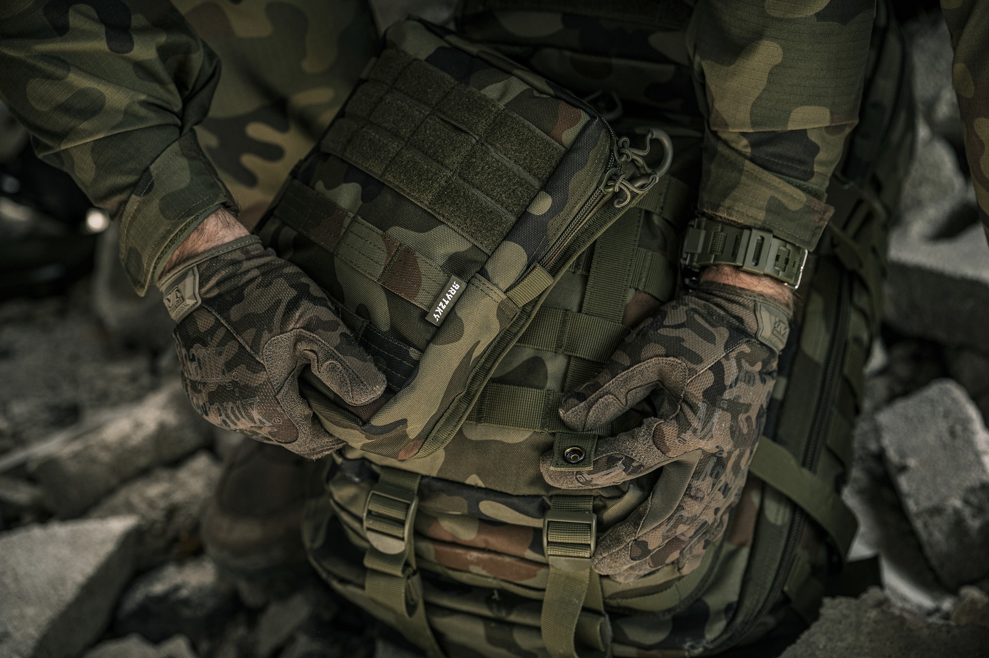 Підсумок Brytzky Tactical Field Pouch Large - wz.93 Pantera PL Woodland
