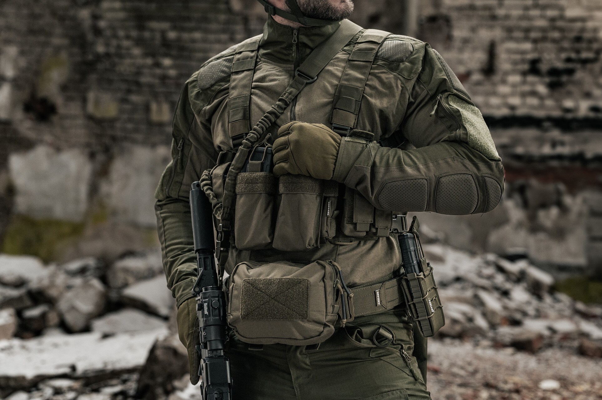 Ремінно-плечова система Brytzky Tactical FireDeck Mini Rig - Olive