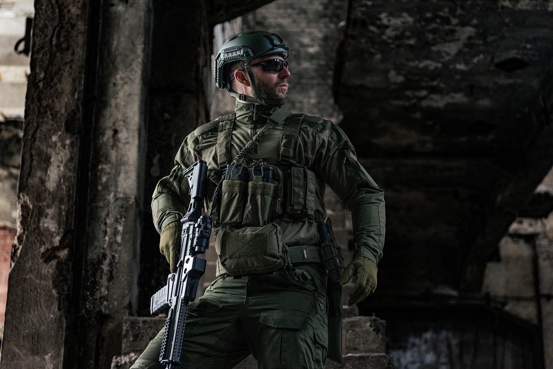 Ремінно-плечова система Brytzky Tactical FireDeck Mini Rig - Olive