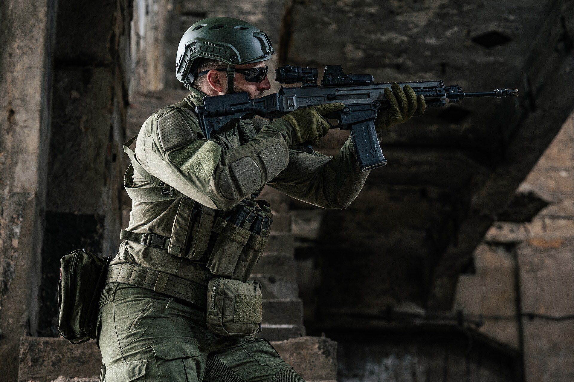 Ремінно-плечова система Brytzky Tactical FireDeck Mini Rig - Olive