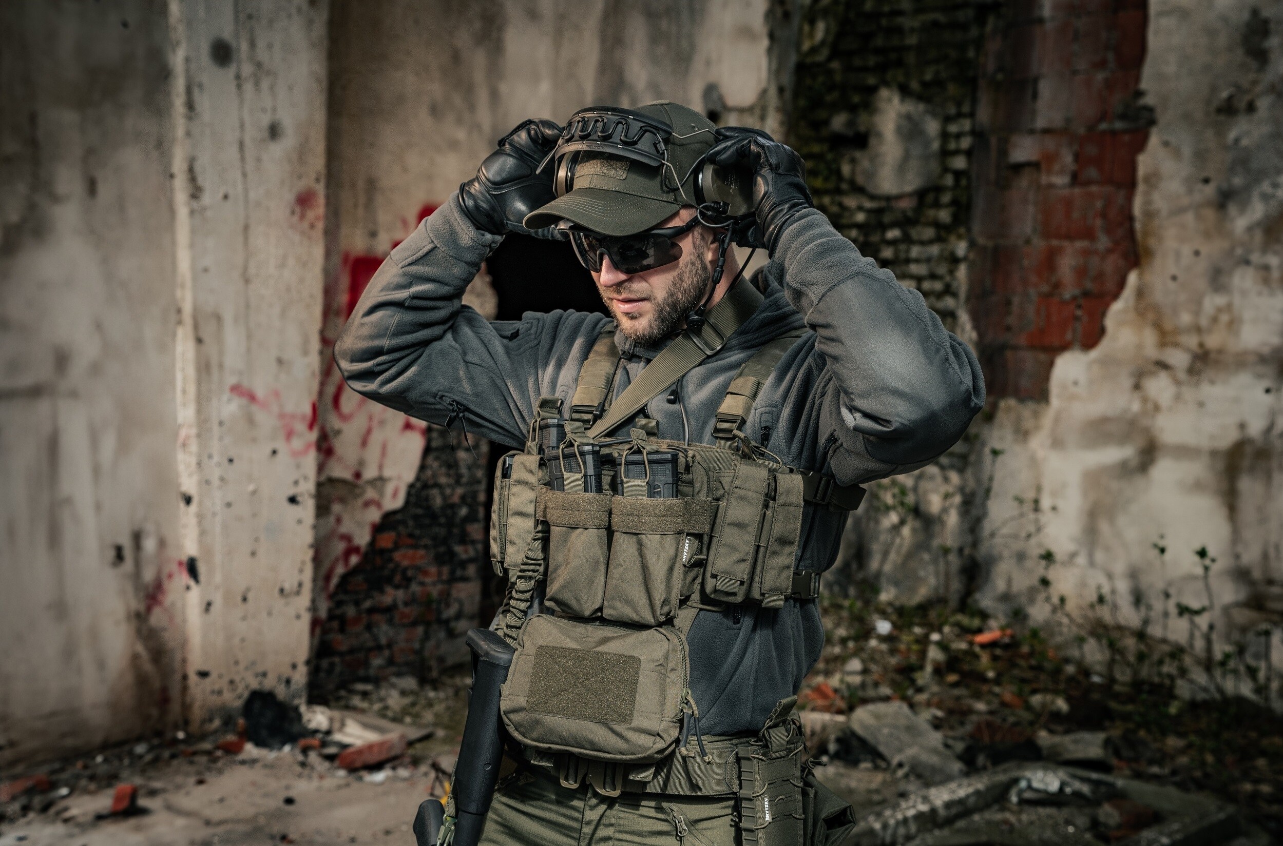 Kamizelka taktyczna Brytzky Tactical FireDeck Mini Rig - Olive