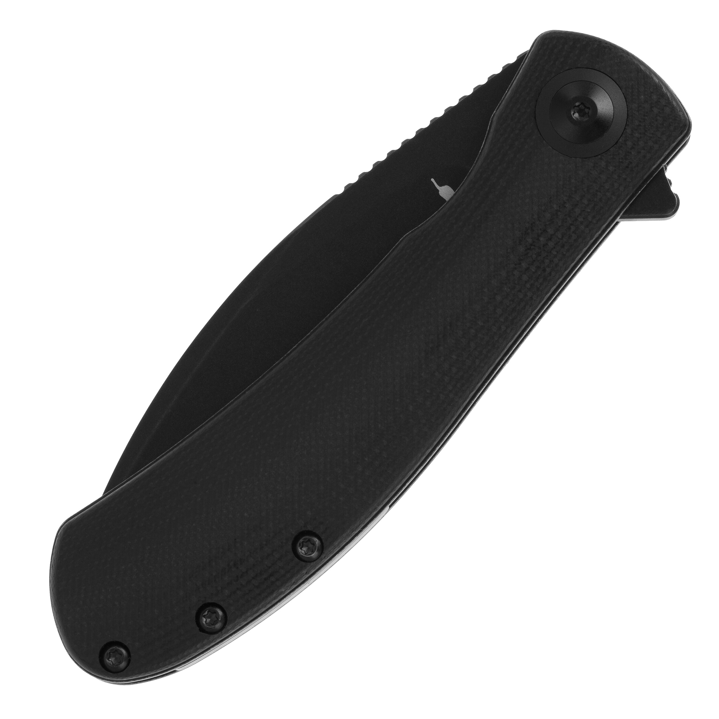 Nóż składany Trollsky Knives Mandu EVO Black Stonewashed 14C28N/Black G10
