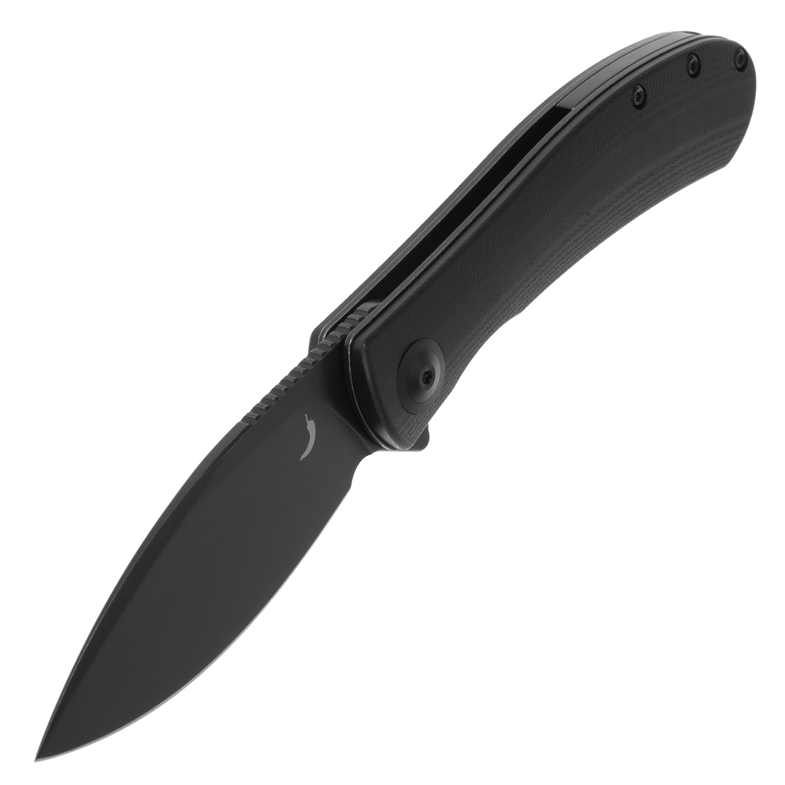 Nóż składany Trollsky Knives Mandu EVO Black Stonewashed 14C28N/Black G10