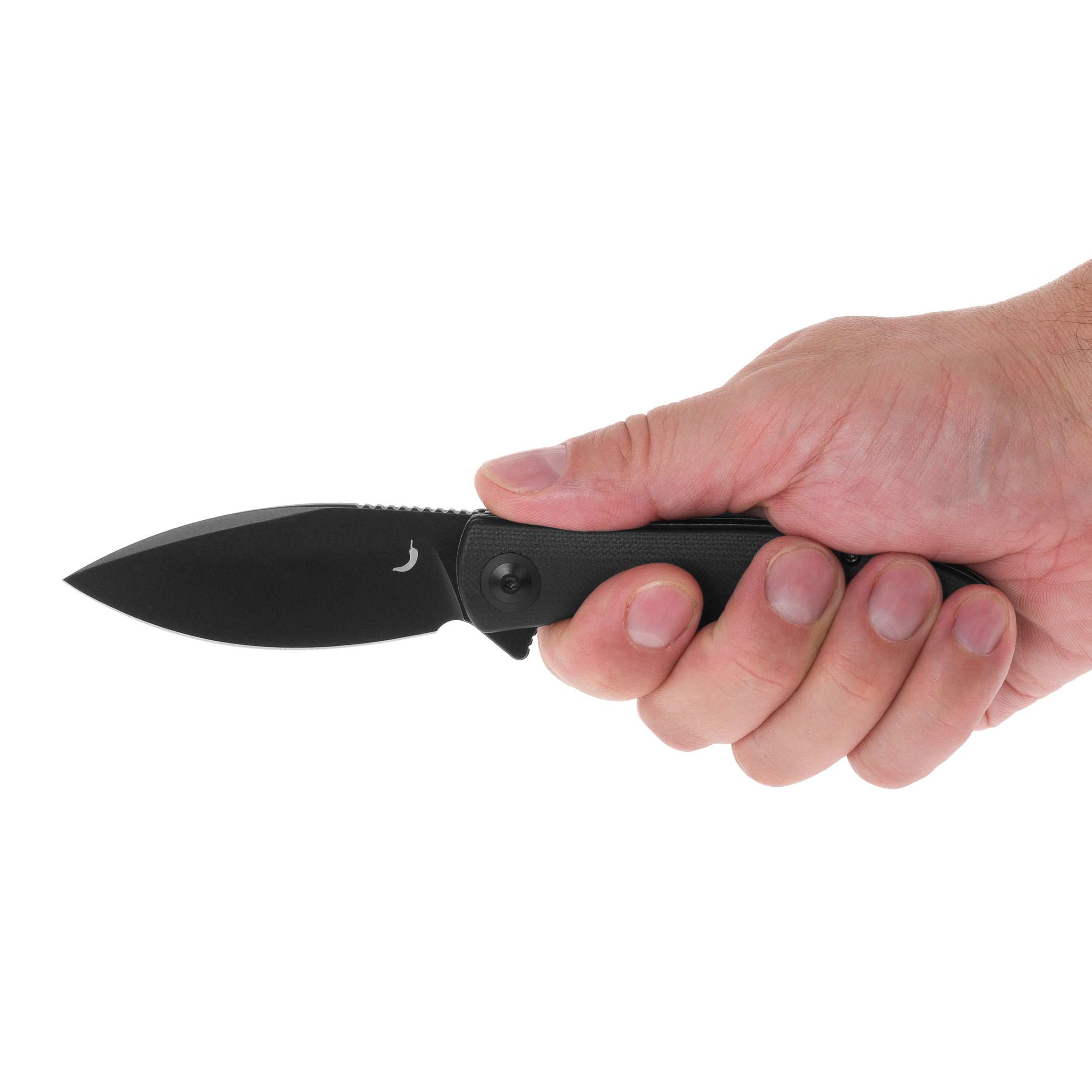 Nóż składany Trollsky Knives Mandu EVO Black Stonewashed 14C28N/Black G10