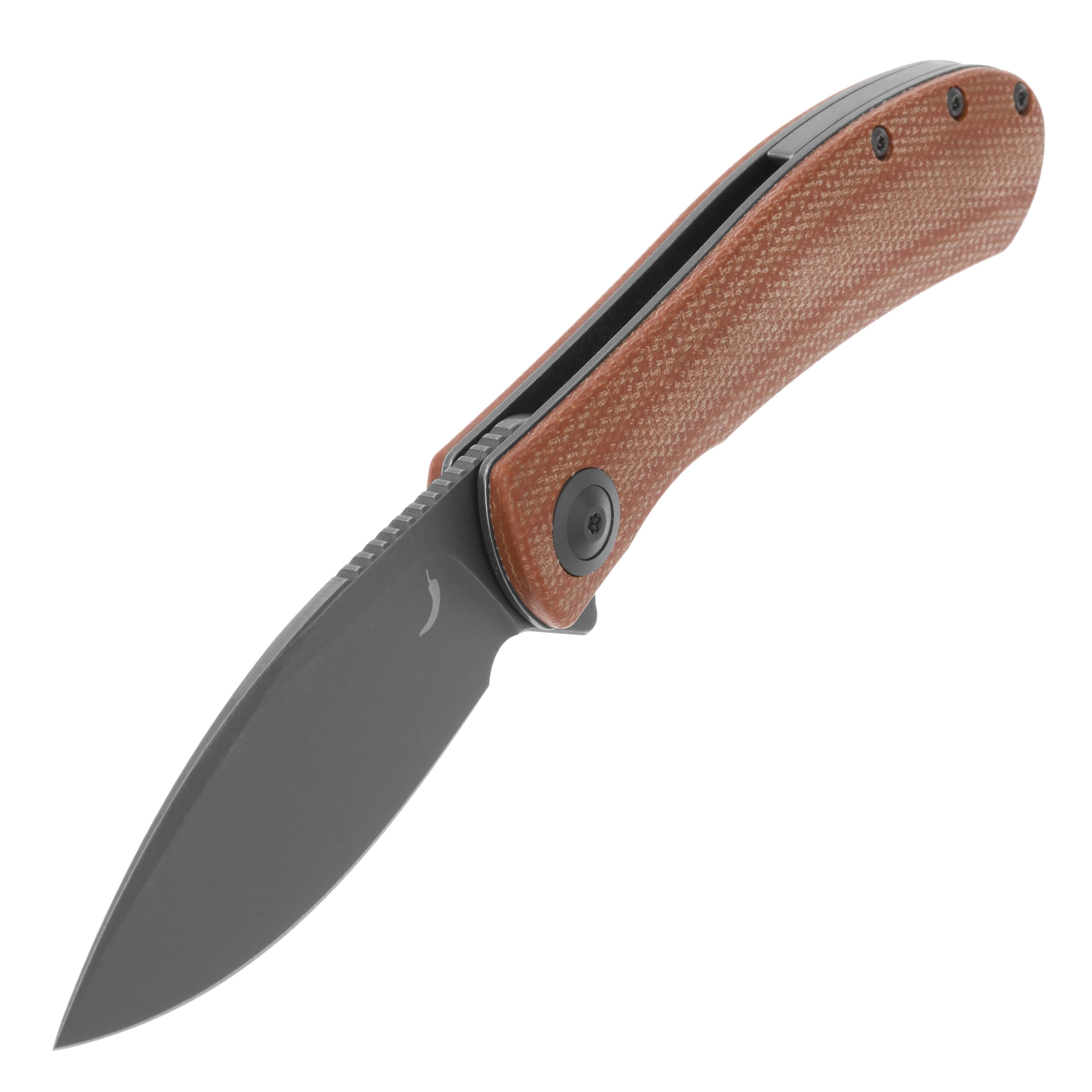 Складаний ніж Trollsky Knives Mandu EVO Grey Stonewashed 14C28N/Brown Micarta