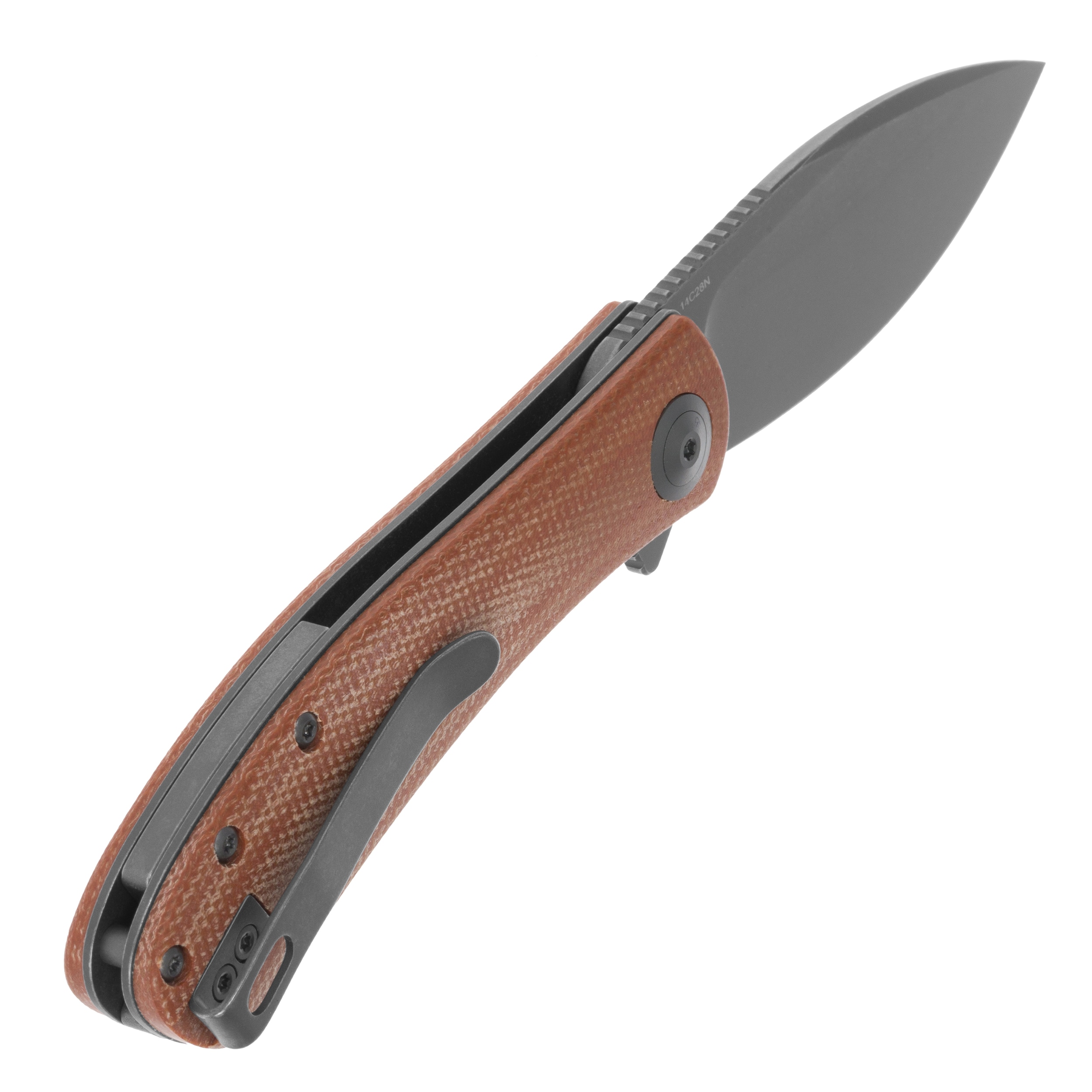 Складаний ніж Trollsky Knives Mandu EVO Grey Stonewashed 14C28N/Brown Micarta