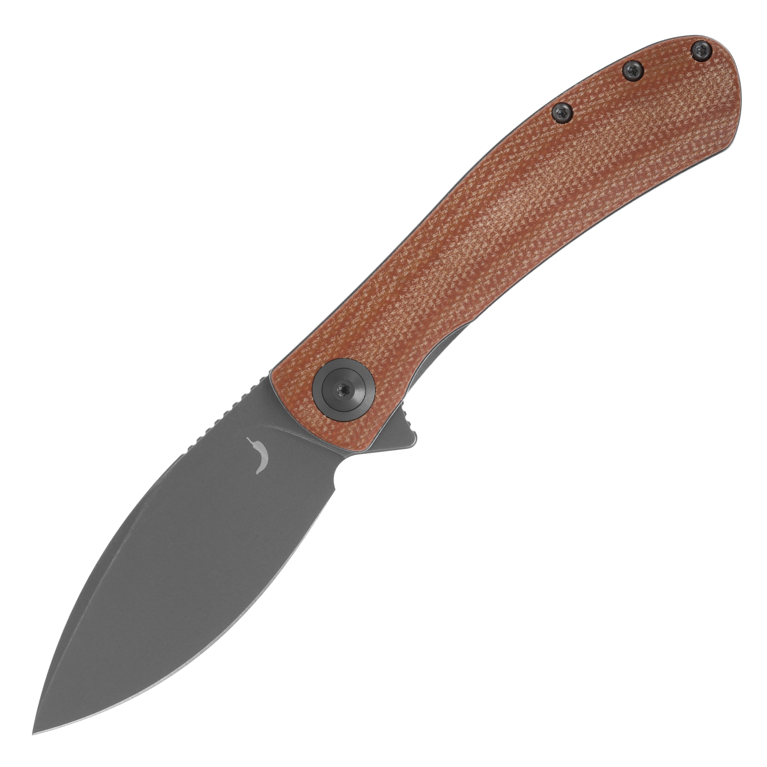 Складаний ніж Trollsky Knives Mandu EVO Grey Stonewashed 14C28N/Brown Micarta