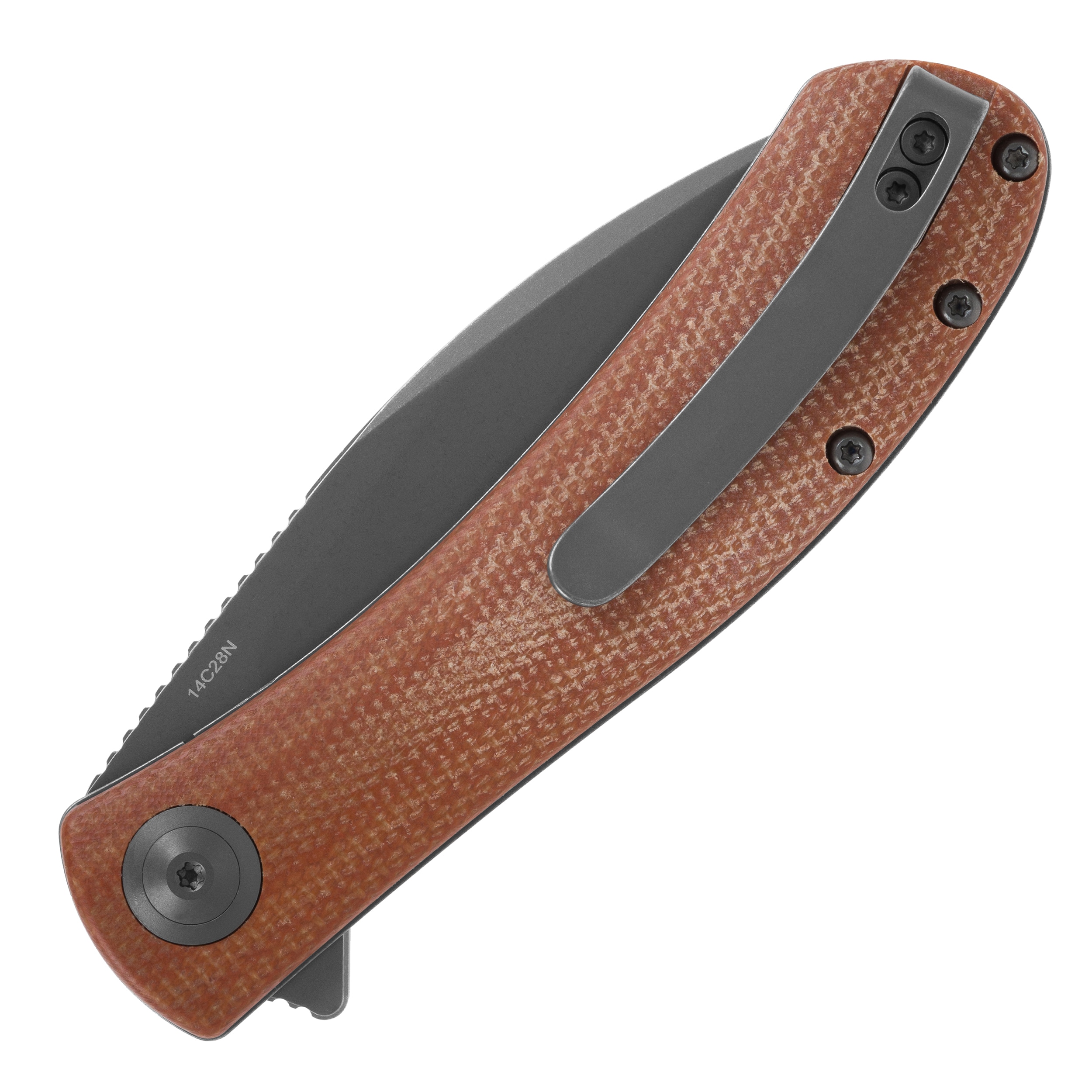 Складаний ніж Trollsky Knives Mandu EVO Grey Stonewashed 14C28N/Brown Micarta