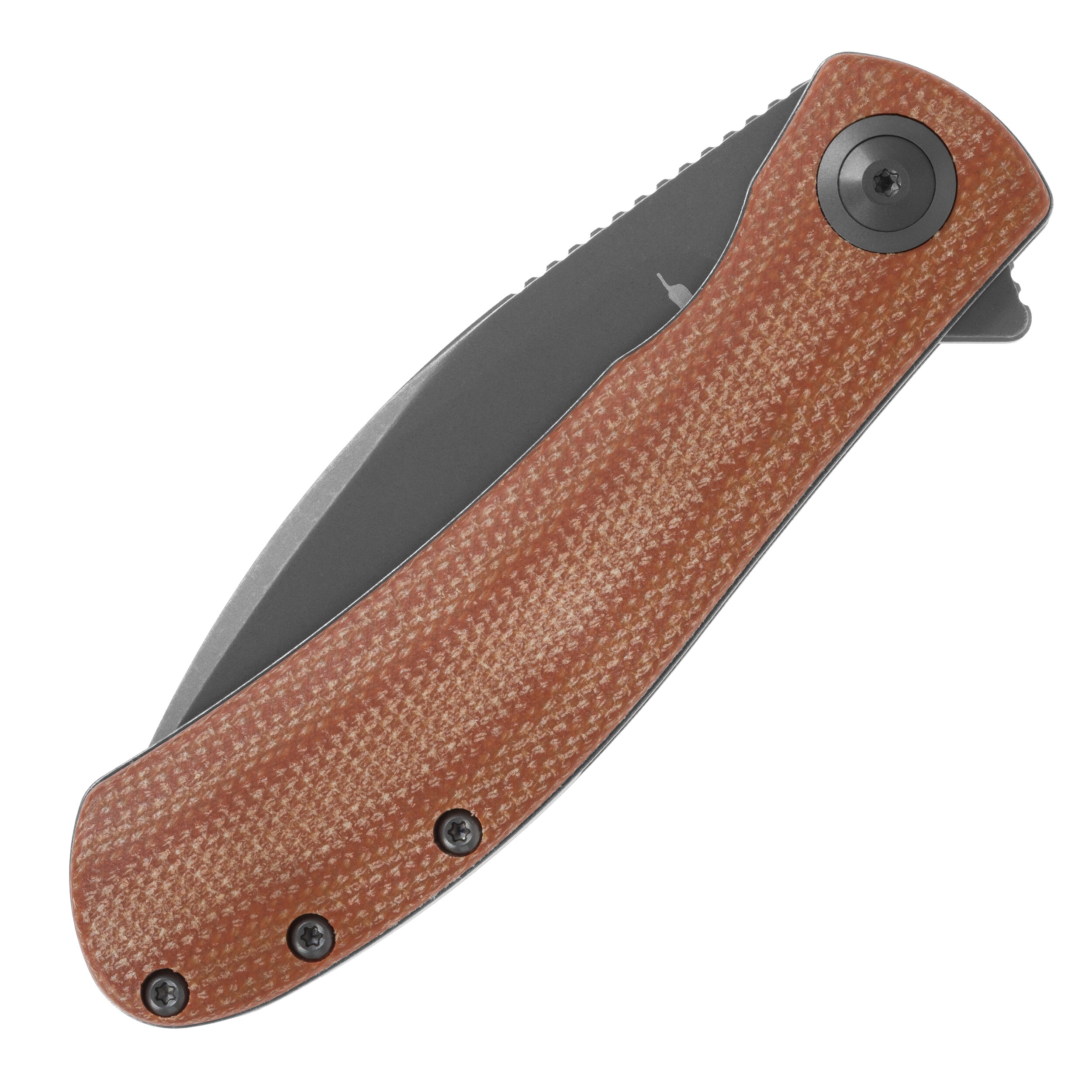 Складаний ніж Trollsky Knives Mandu EVO Grey Stonewashed 14C28N/Brown Micarta