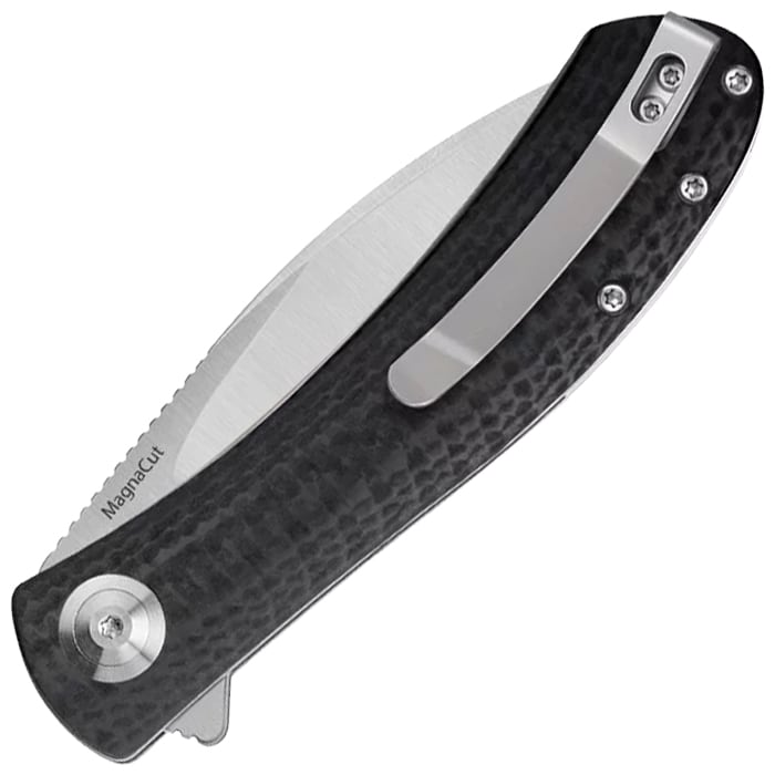 Nóż składany Trollsky Knives Mandu EVO Satin MagnaCut/Black CarbonTex G10