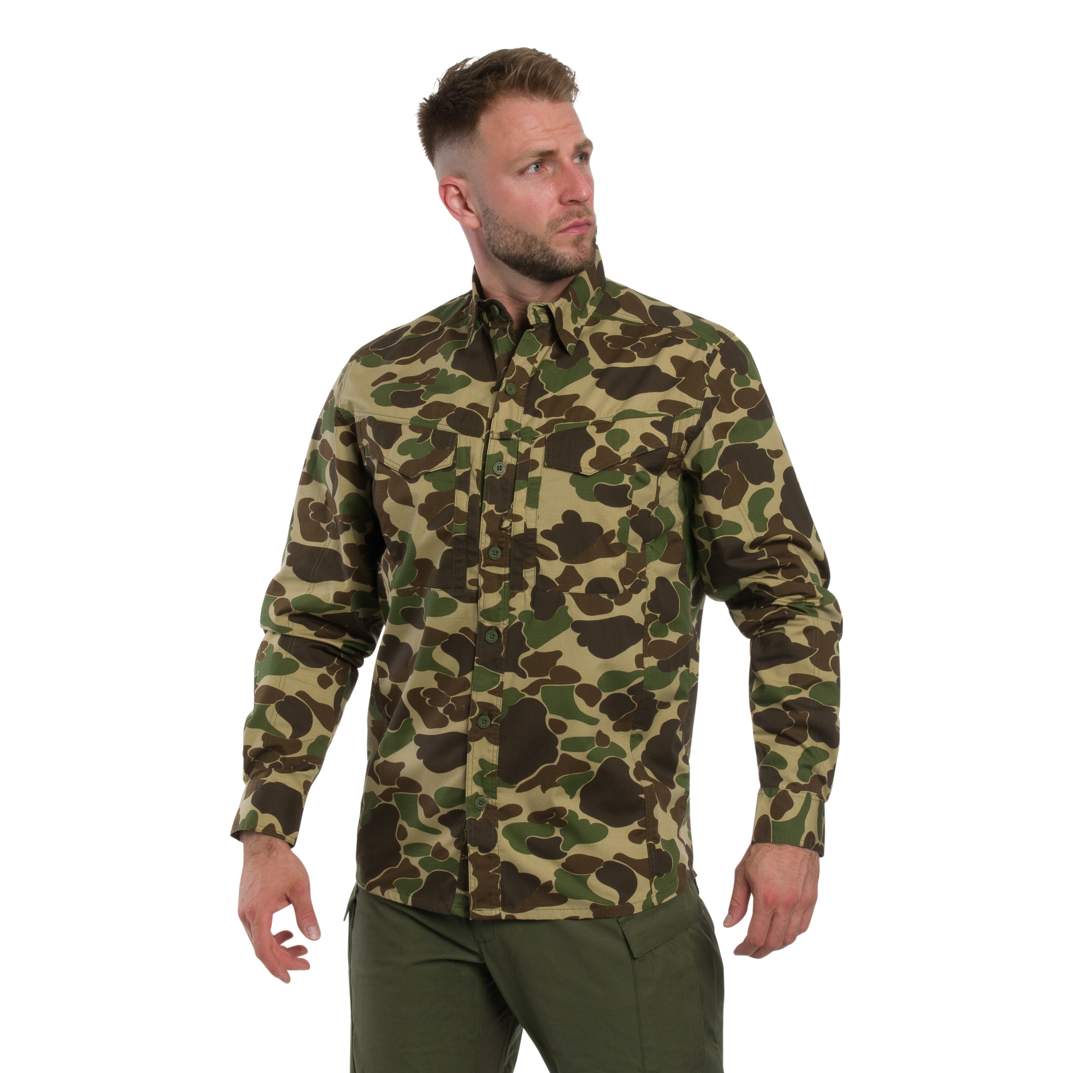 Koszula Helikon Defender Mk2 PolyCotton Ripstop Long Sleeve - Duck Hunter