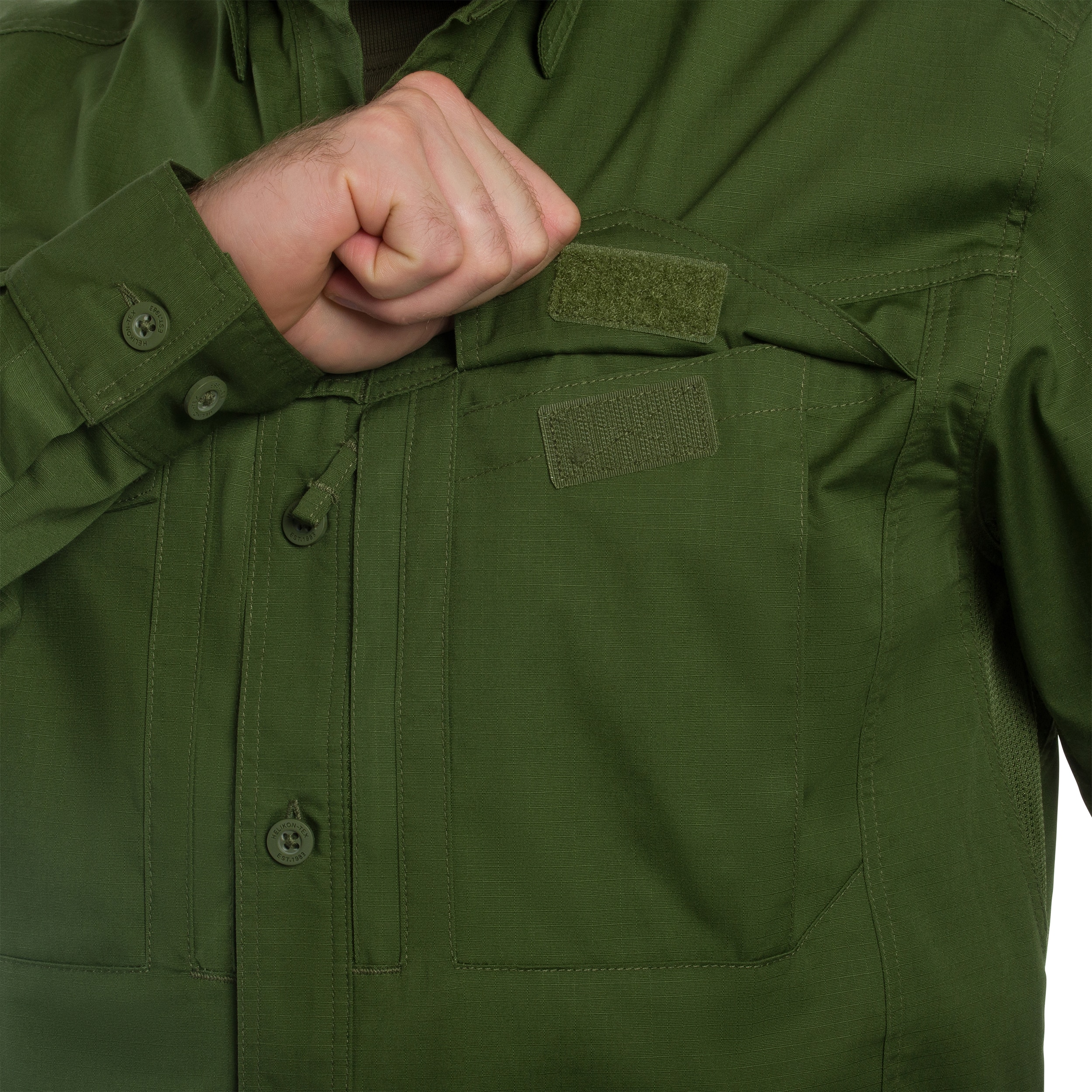 Koszula Helikon Defender Mk2 PolyCotton Ripstop Long Sleeve - Pine Green