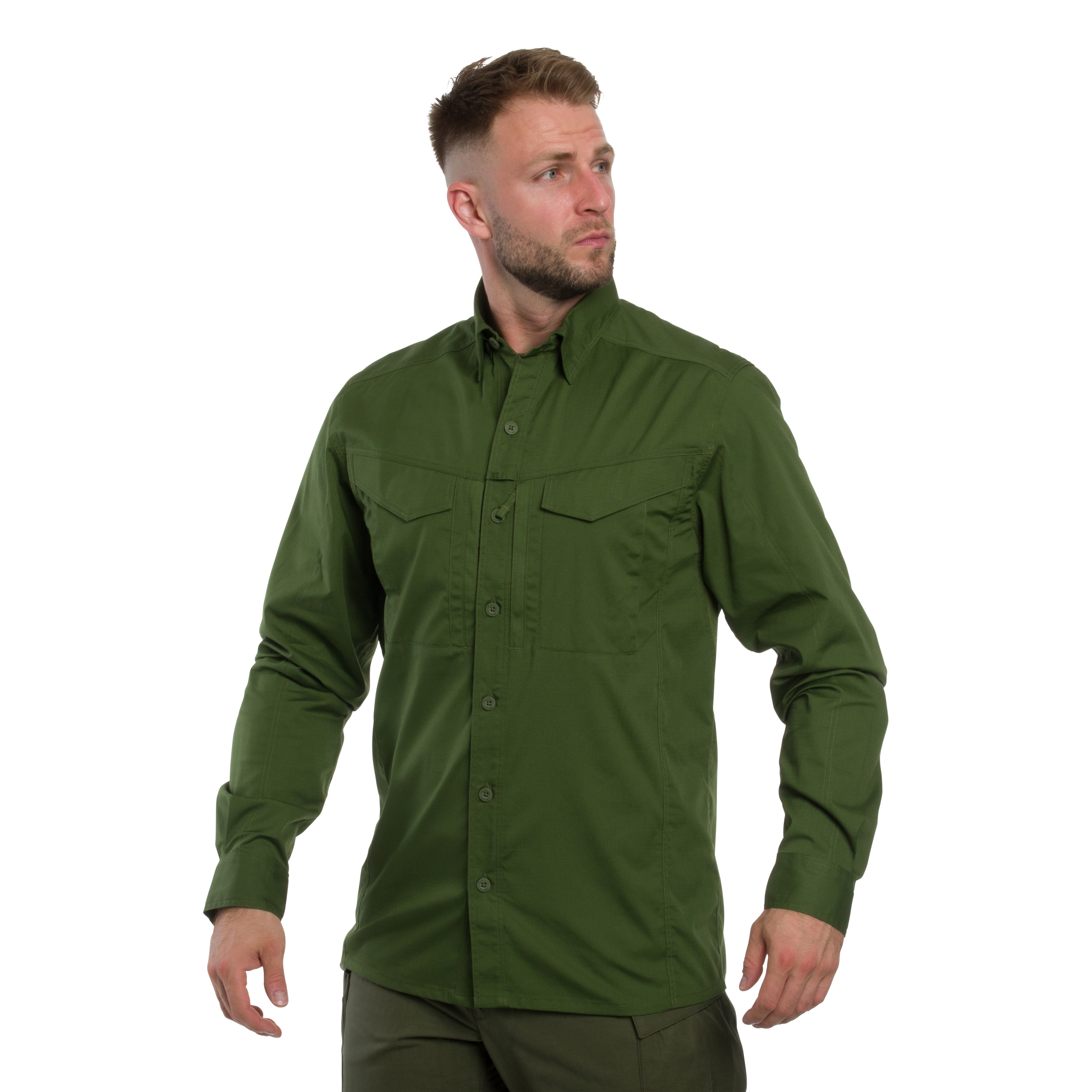 Сорочка Helikon-Tex Defender Mk2 PolyCotton Ripstop Long Sleeve - Pine Green