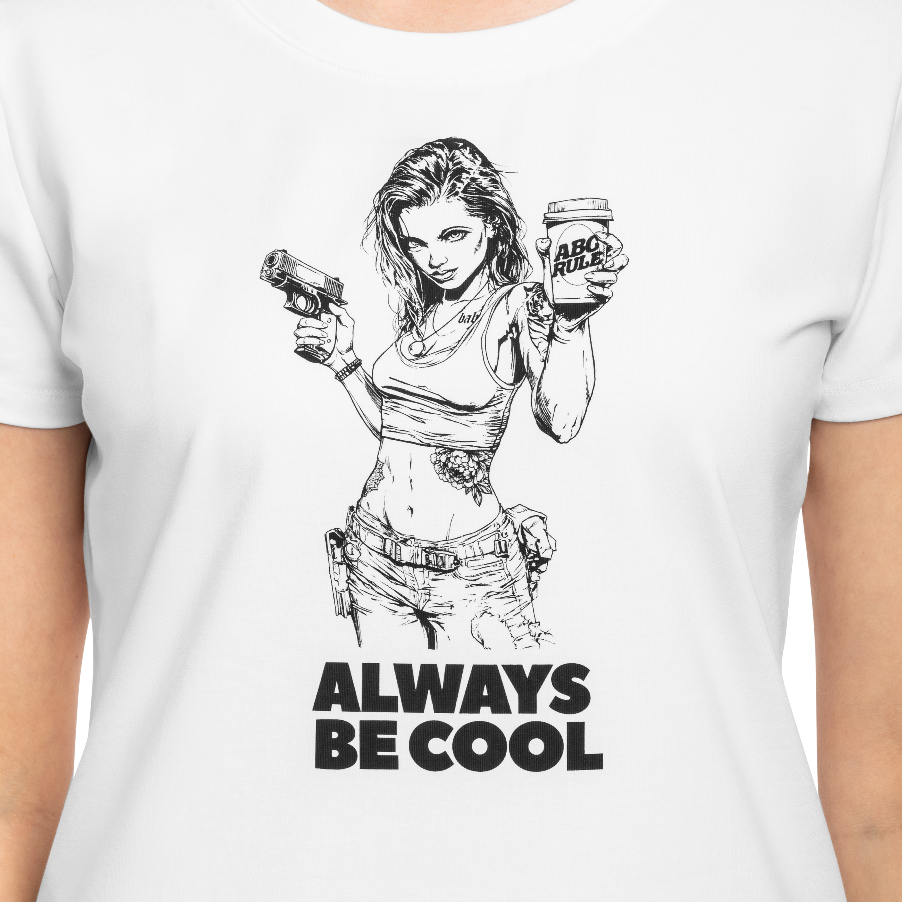 Koszulka T-Shirt damska Helikon ABC Always Be Cool - White