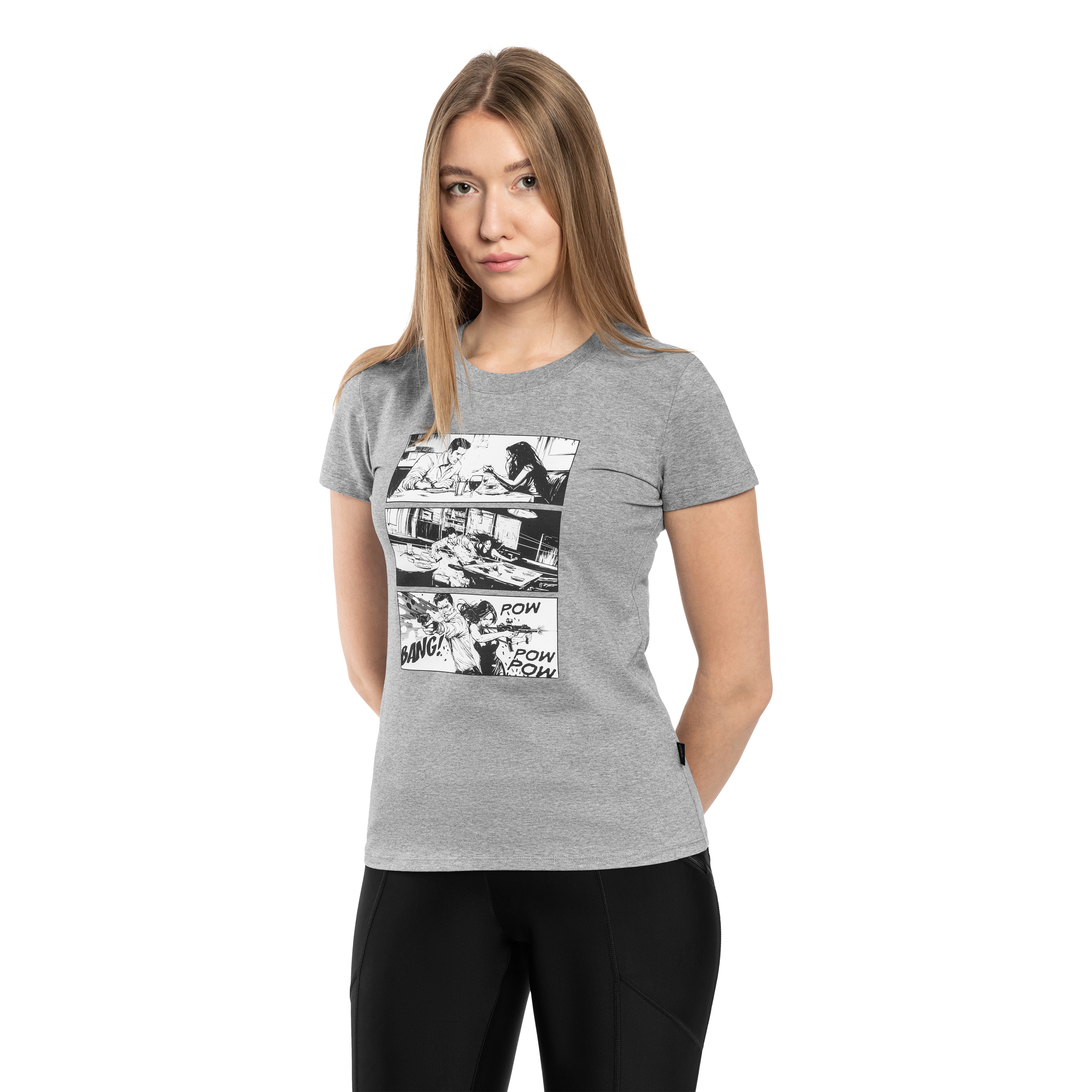 Koszulka T-Shirt damska Helikon Combat Date - Mid Grey Melange