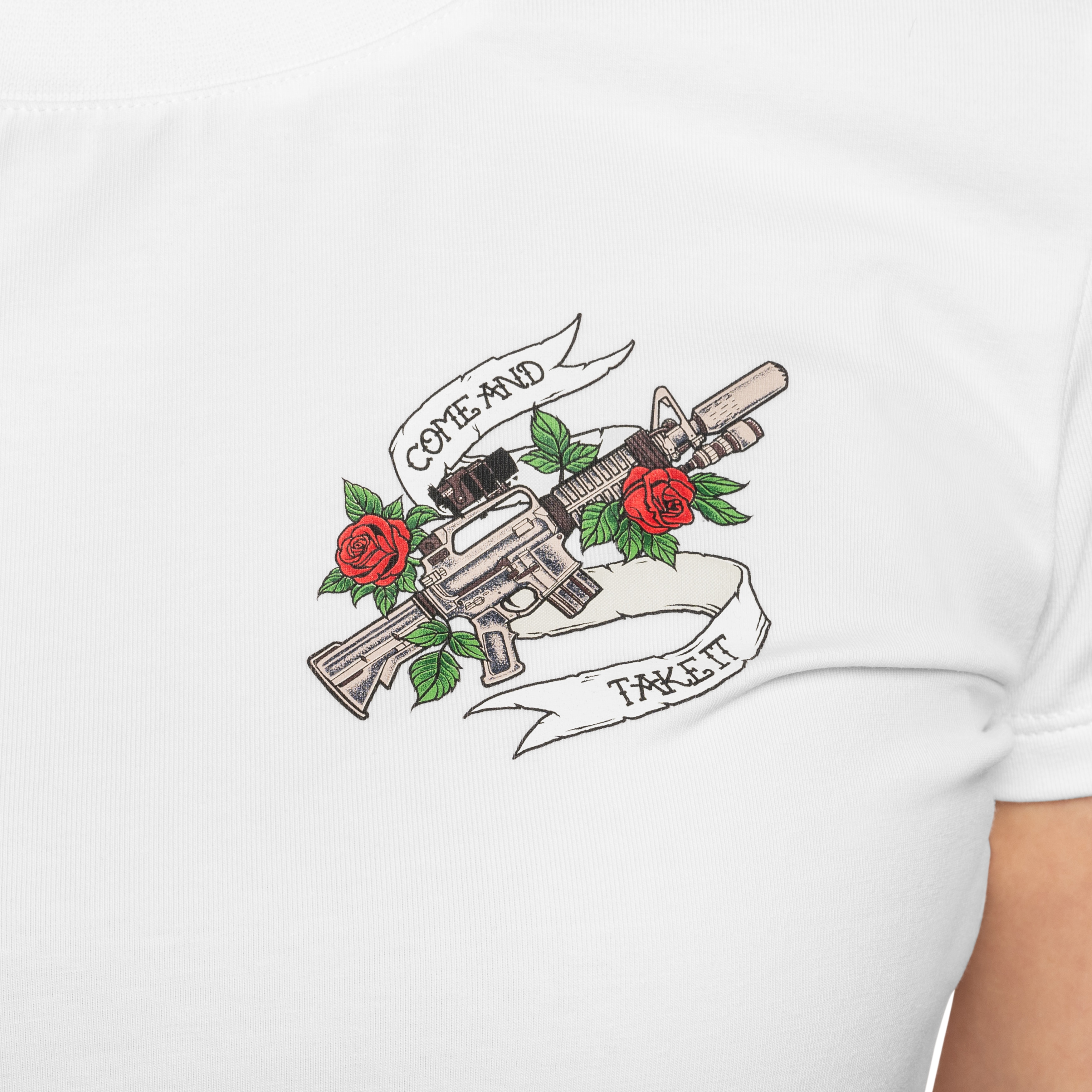Koszulka T-Shirt damska Helikon Come And Take It Slim - White