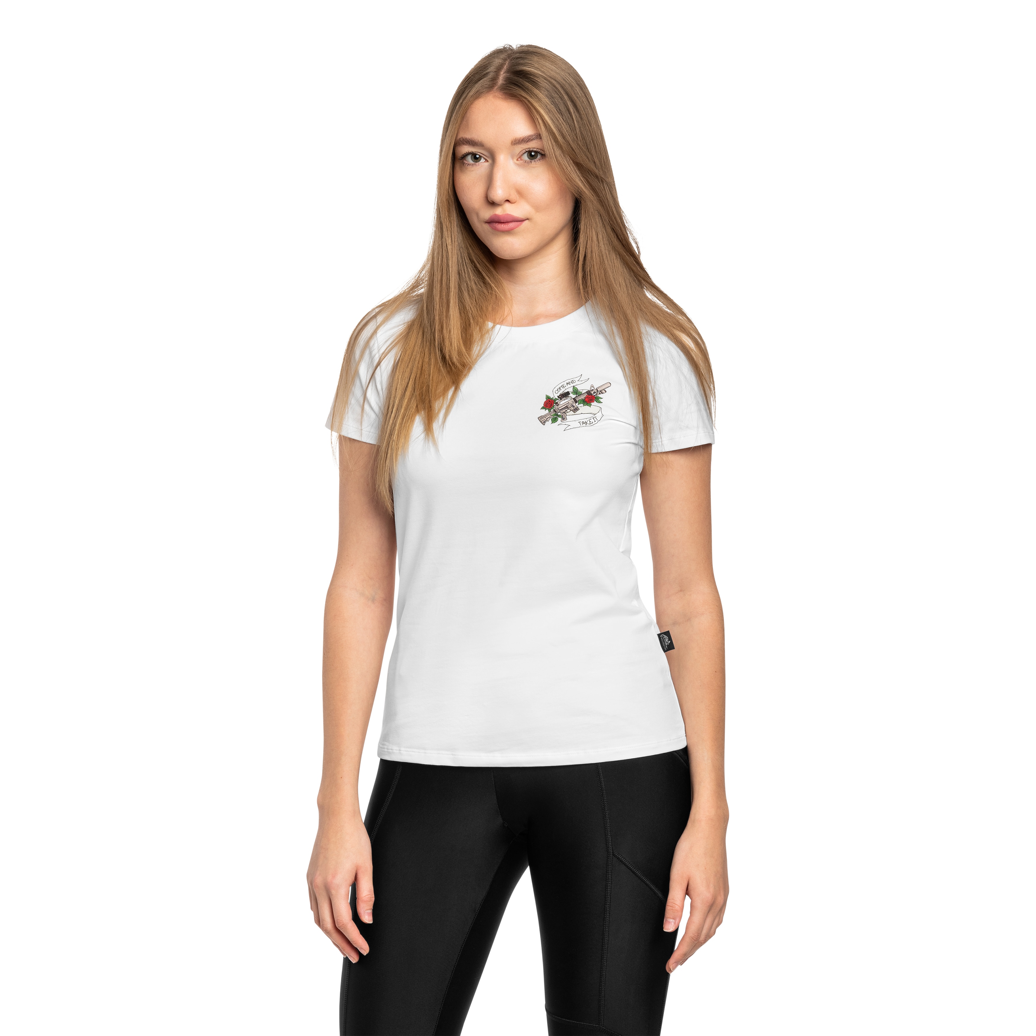Koszulka T-Shirt damska Helikon Come And Take It Slim - White