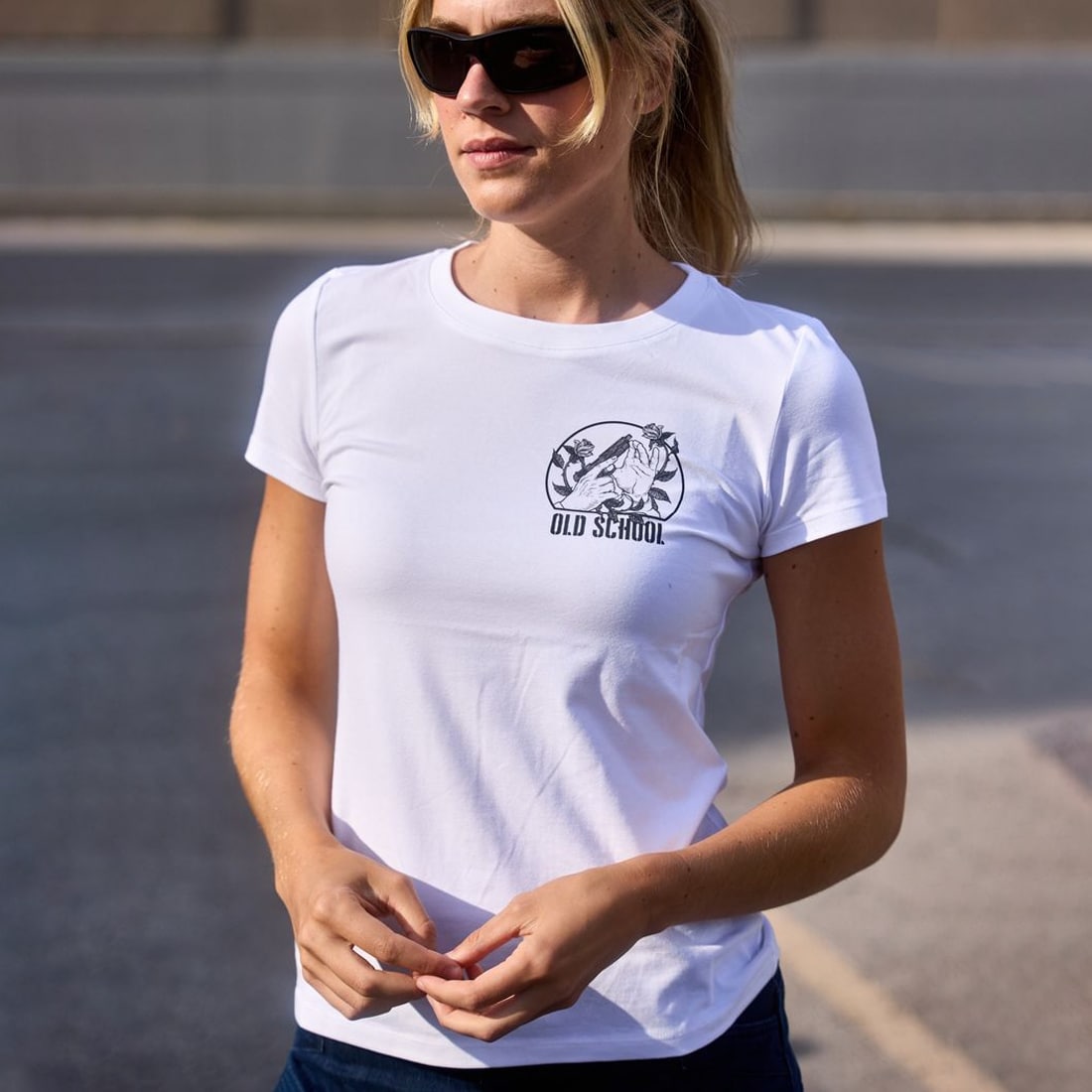 Koszulka T-Shirt damska Helikon Old School - White