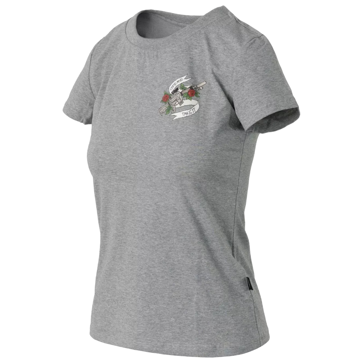 Koszulka T-Shirt damska Helikon Come And Take It Slim - Mid Grey Melange