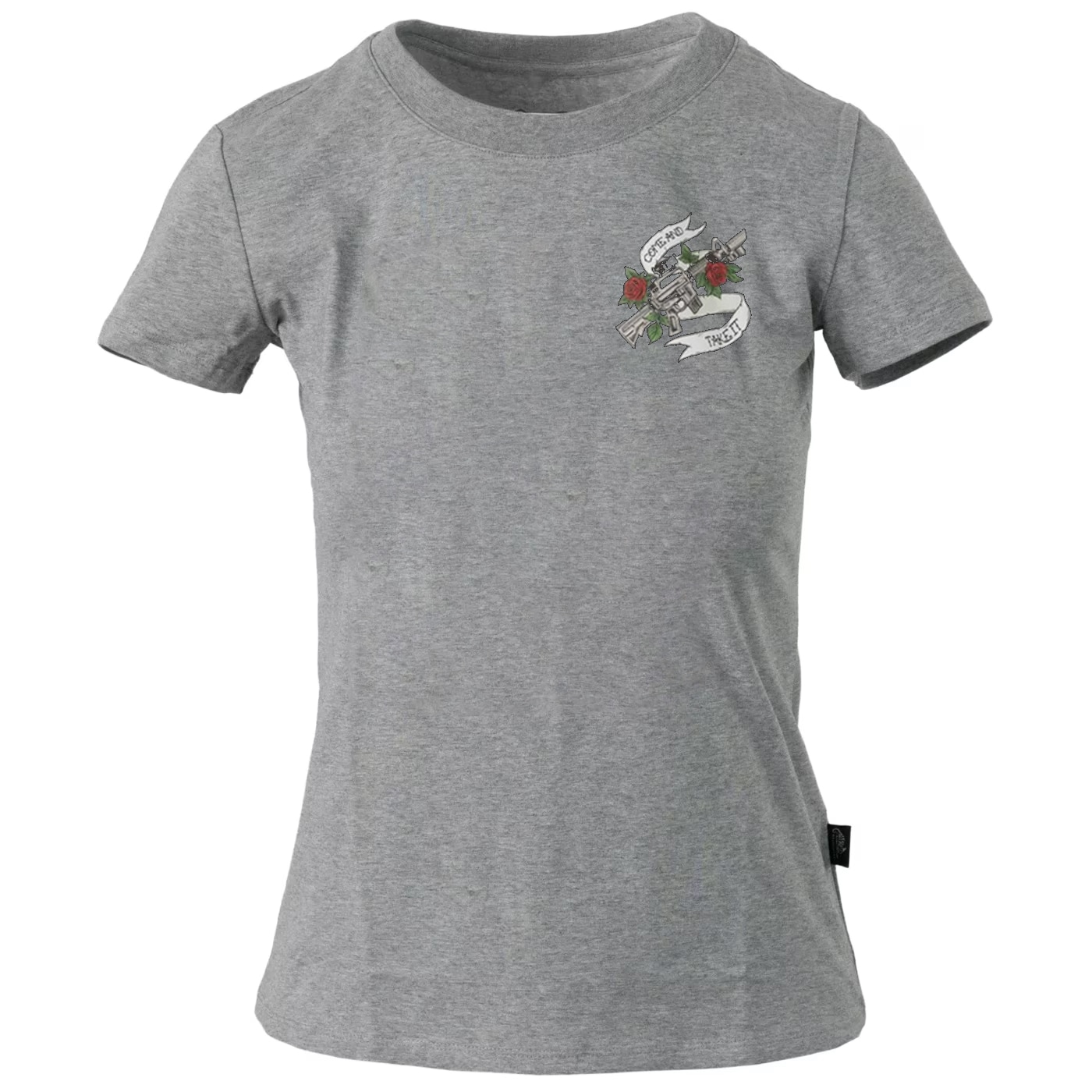 Koszulka T-Shirt damska Helikon Come And Take It Slim - Mid Grey Melange