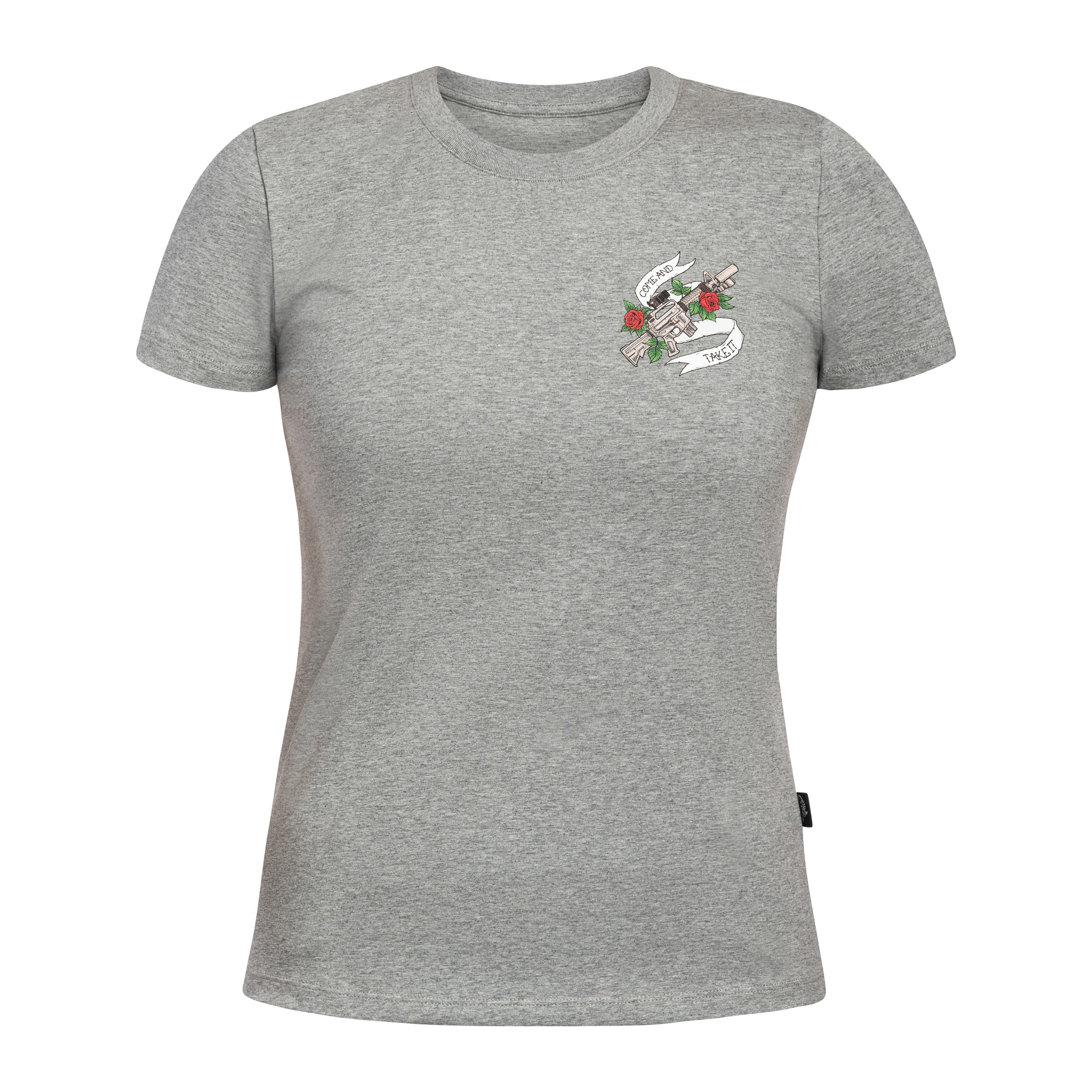 Koszulka T-Shirt damska Helikon Come And Take It Slim - Mid Grey Melange