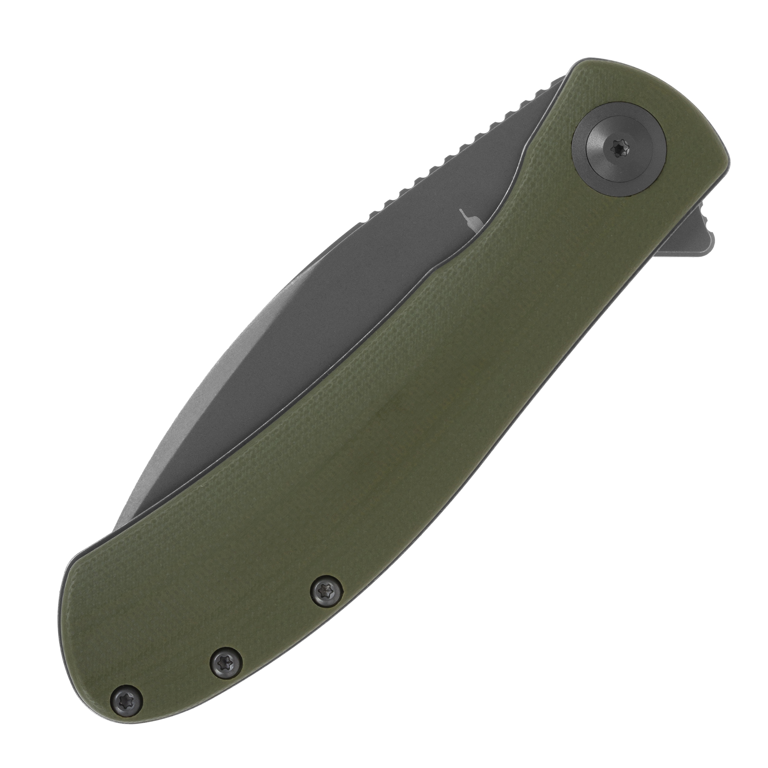 Складаний ніж Trollsky Knives Mandu EVO Grey Stonewashed 14C28N/OD Green G10