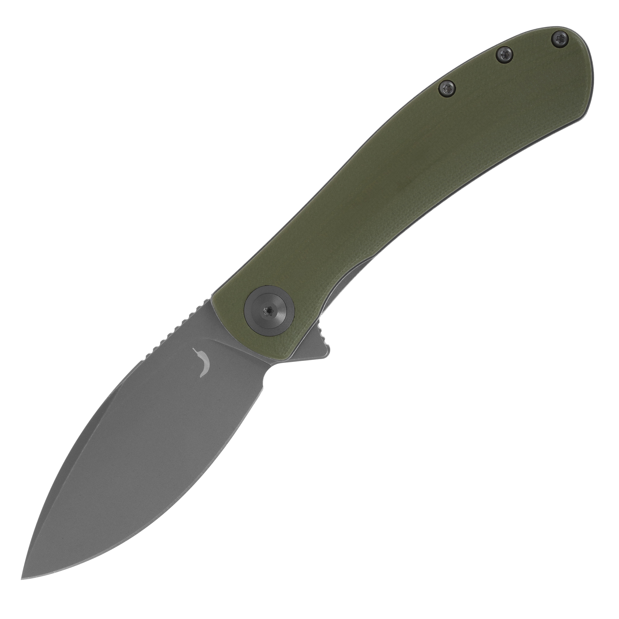 Складаний ніж Trollsky Knives Mandu EVO Grey Stonewashed 14C28N/OD Green G10