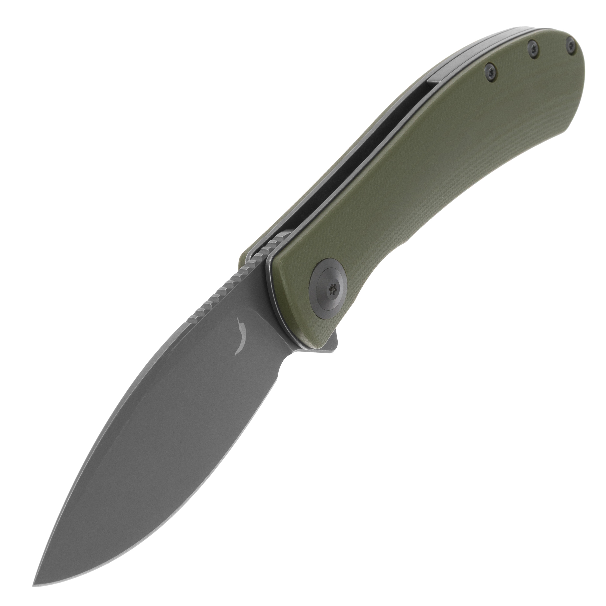 Складаний ніж Trollsky Knives Mandu EVO Grey Stonewashed 14C28N/OD Green G10