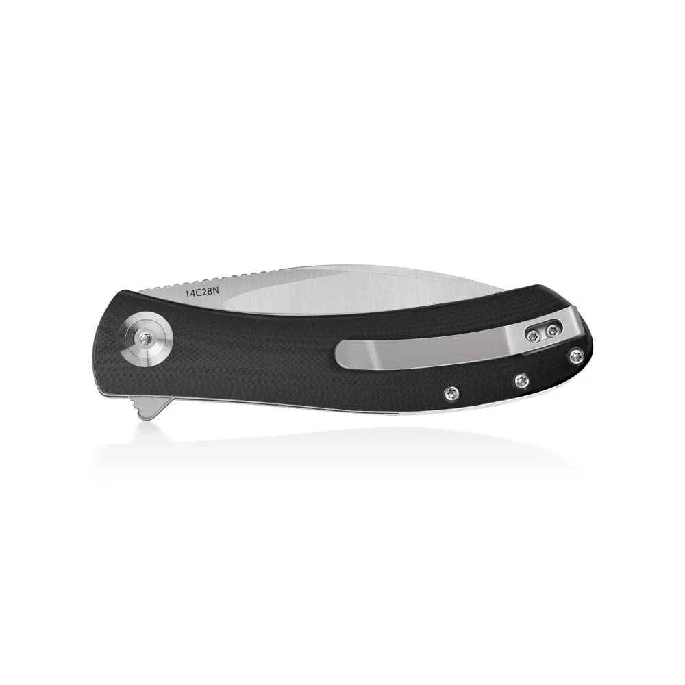 Nóż składany Trollsky Knives Mandu EVO Satin 14C28N/Black G10