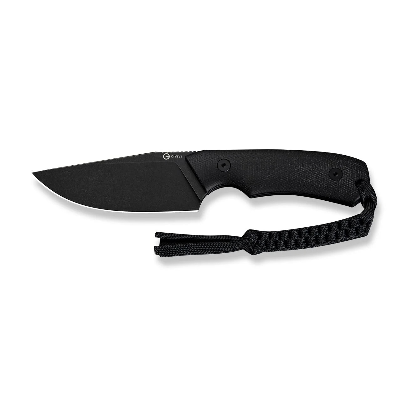 Civivi Gander Canvas Micarta Fixed Blade Knife - Black Stonewashed