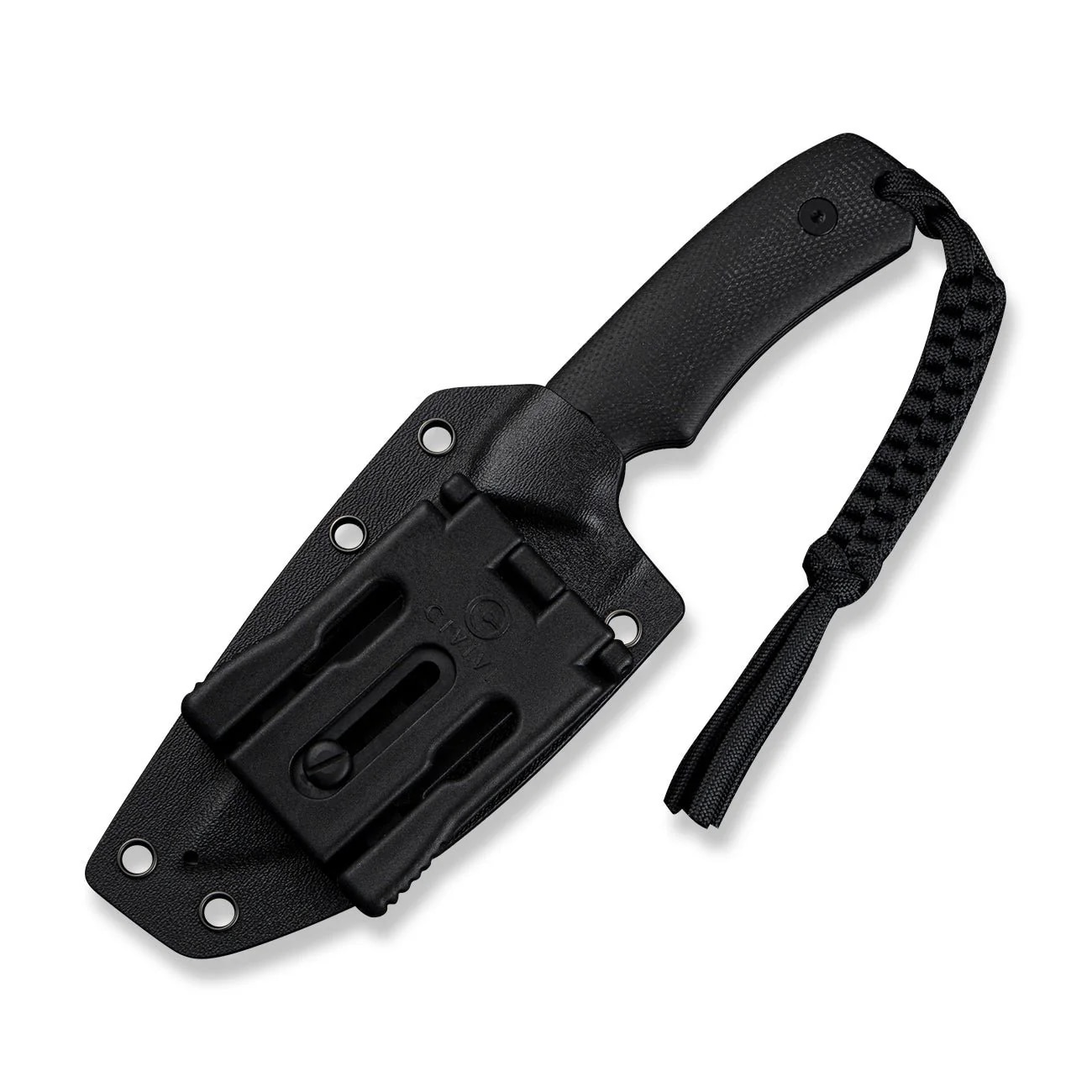Civivi Gander Canvas Micarta Fixed Blade Knife - Black Stonewashed