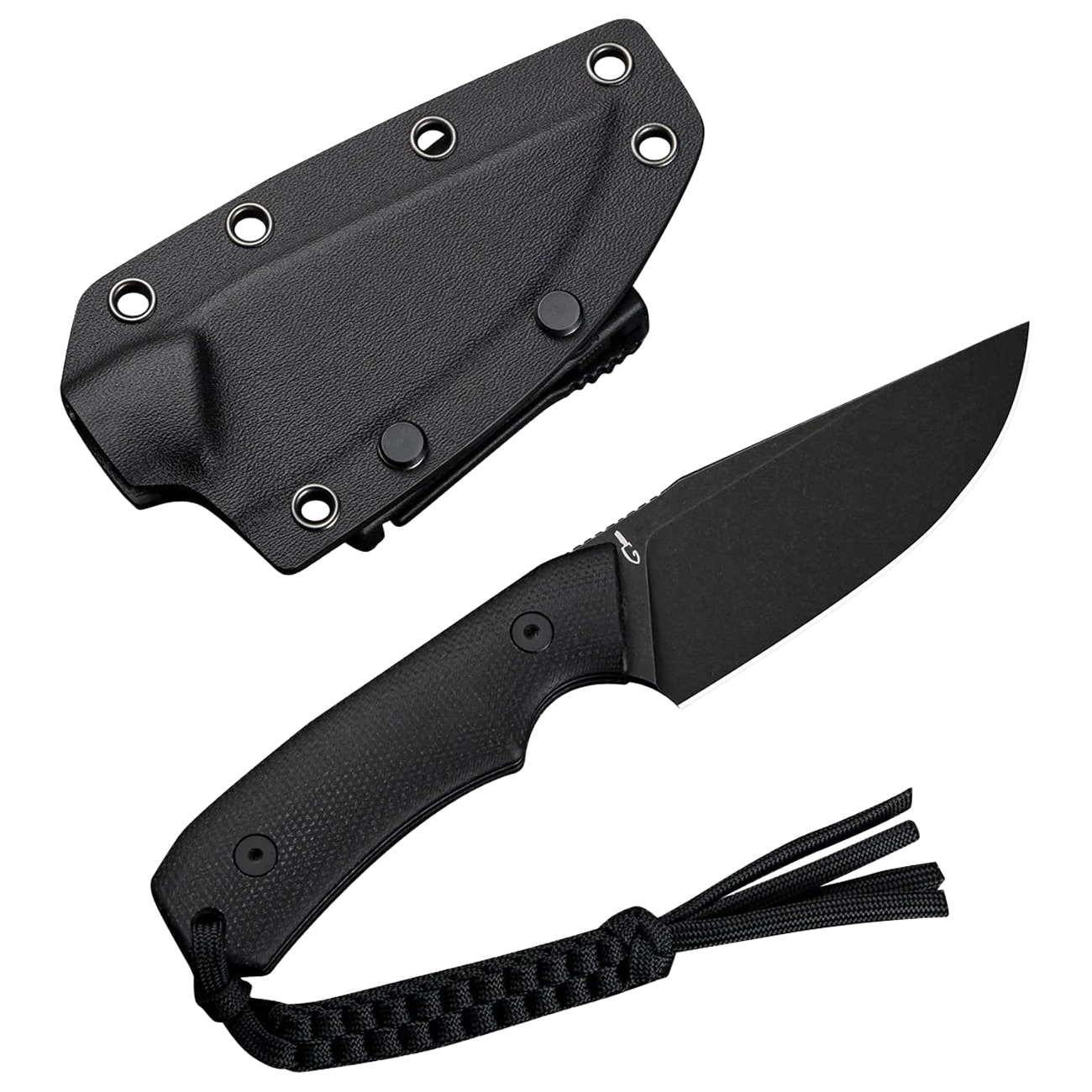 Civivi Gander Canvas Micarta Fixed Blade Knife - Black Stonewashed