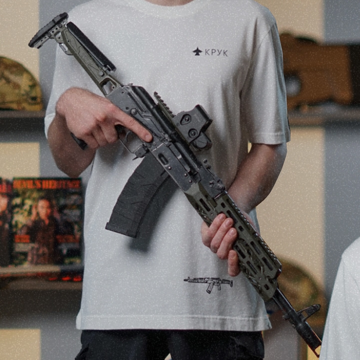 Łoże średnie Kruk CRC 1U020B z nakładką rury gazowej do AK - Armory Black