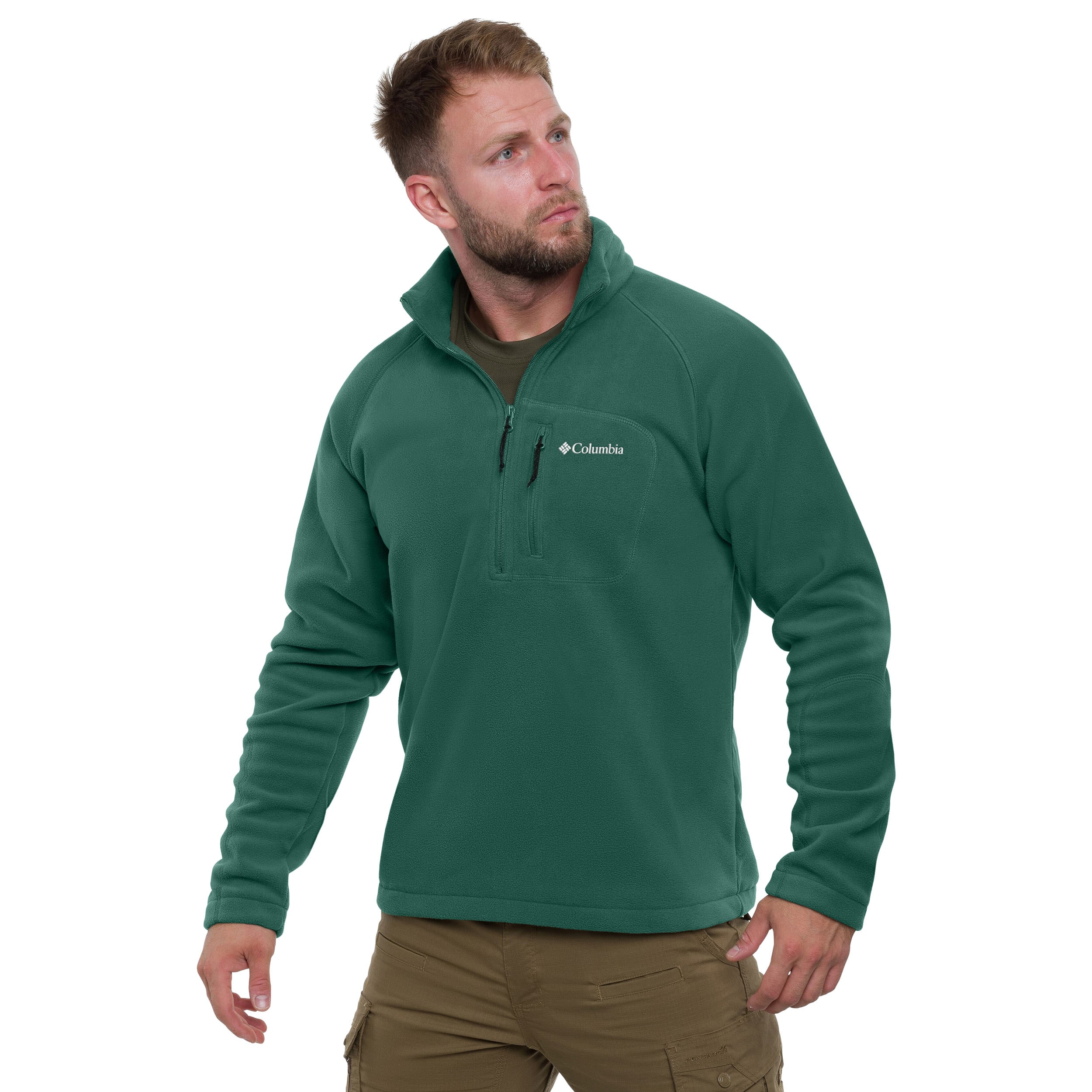 Polar Columbia Fast Trek III Half Zip New - Rain Forest