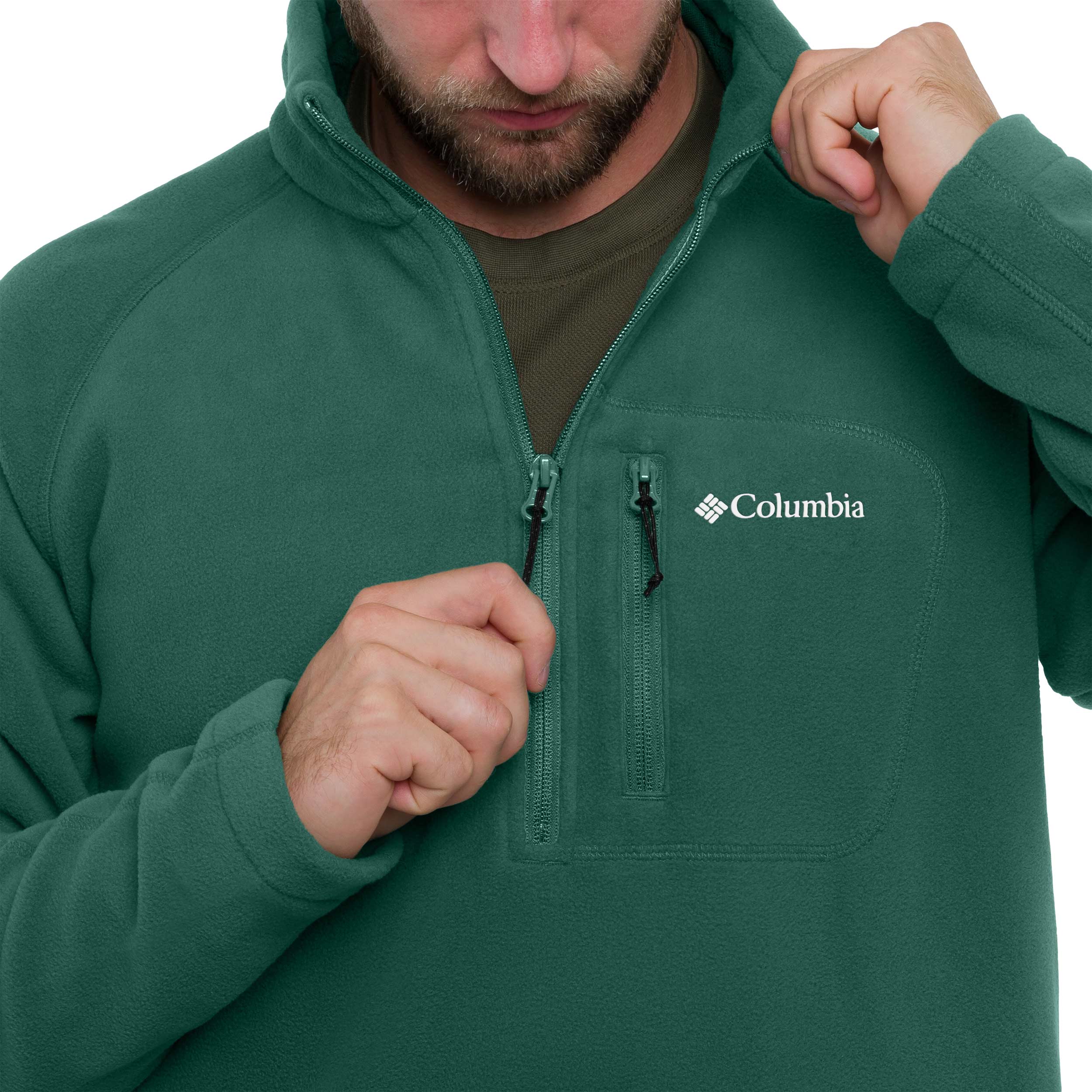 Polar Columbia Fast Trek III Half Zip New - Rain Forest
