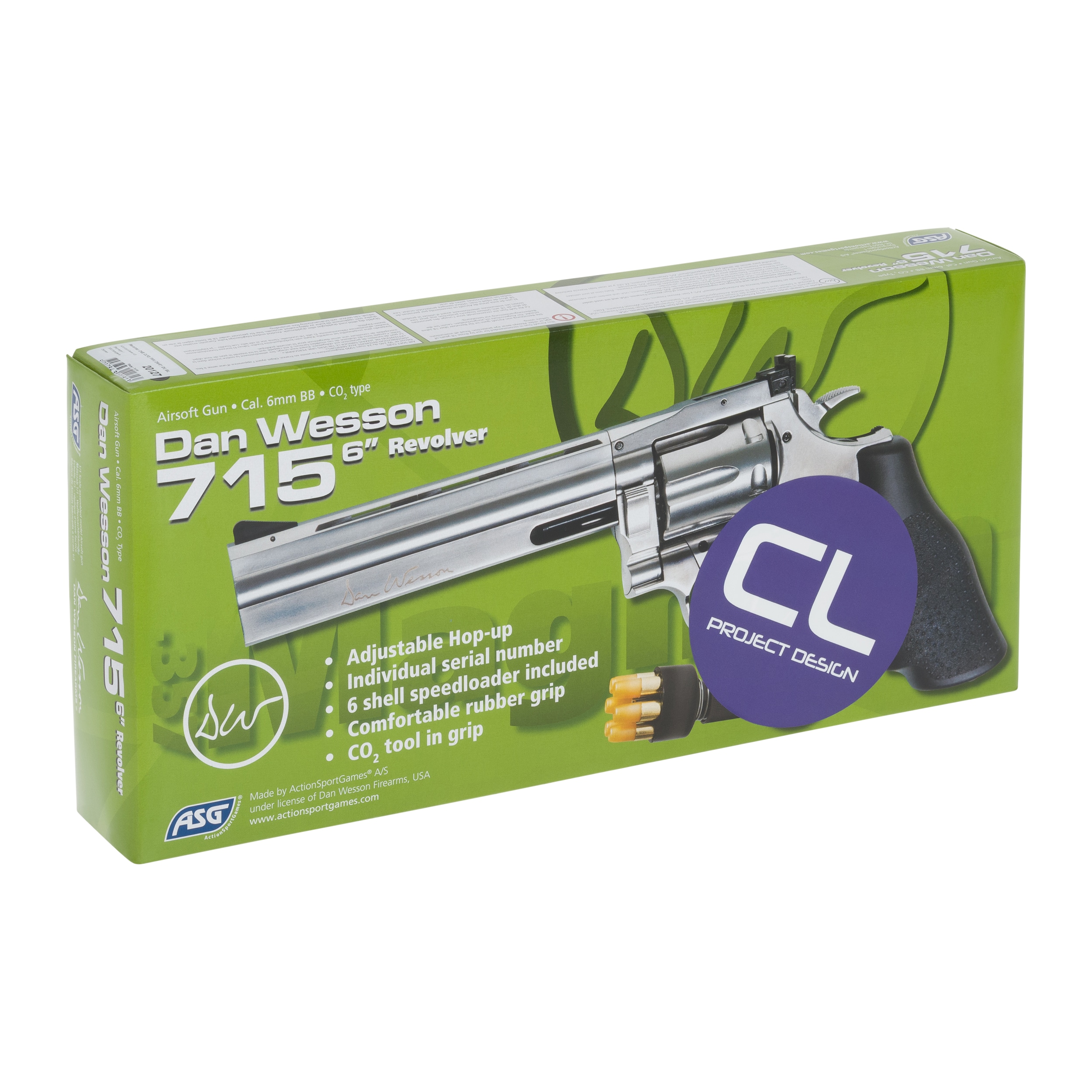 Rewolwer GNB ASG CO2 Dan Wesson 715 CLPD 6'' - Silver