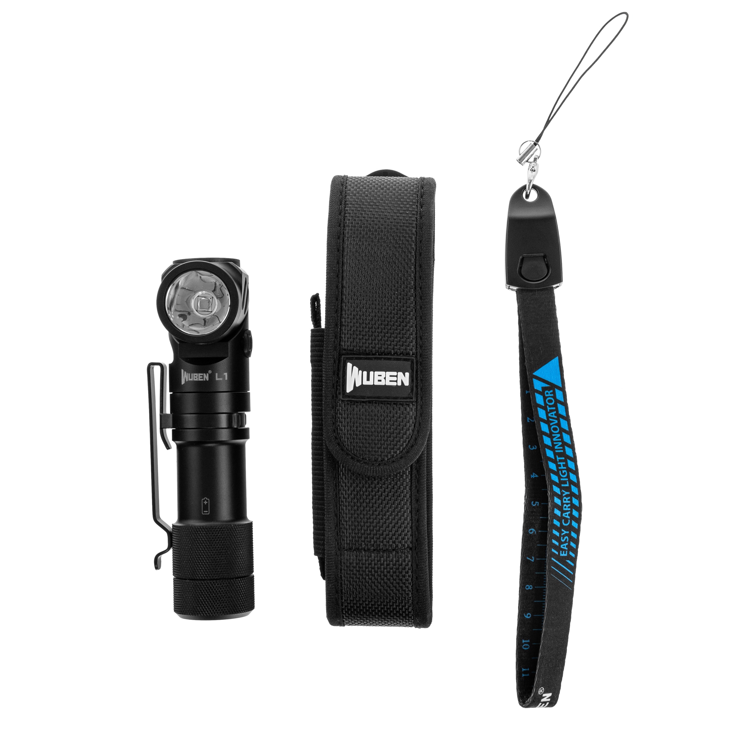 Wuben L1 Black Flashlight with Power Bank Function - 2000 lumens