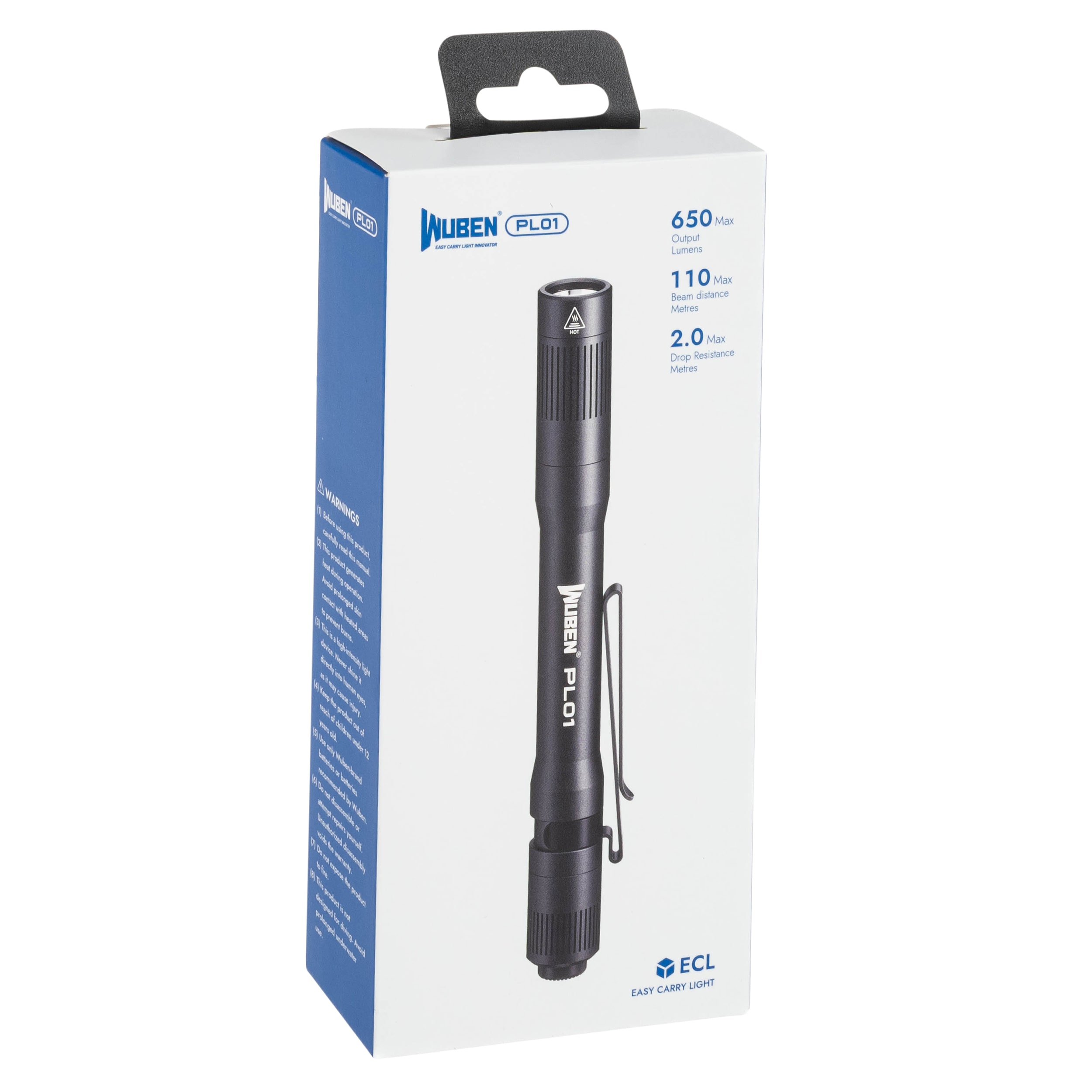 Ліхтарик Wuben PL01 Black - 650 люменів