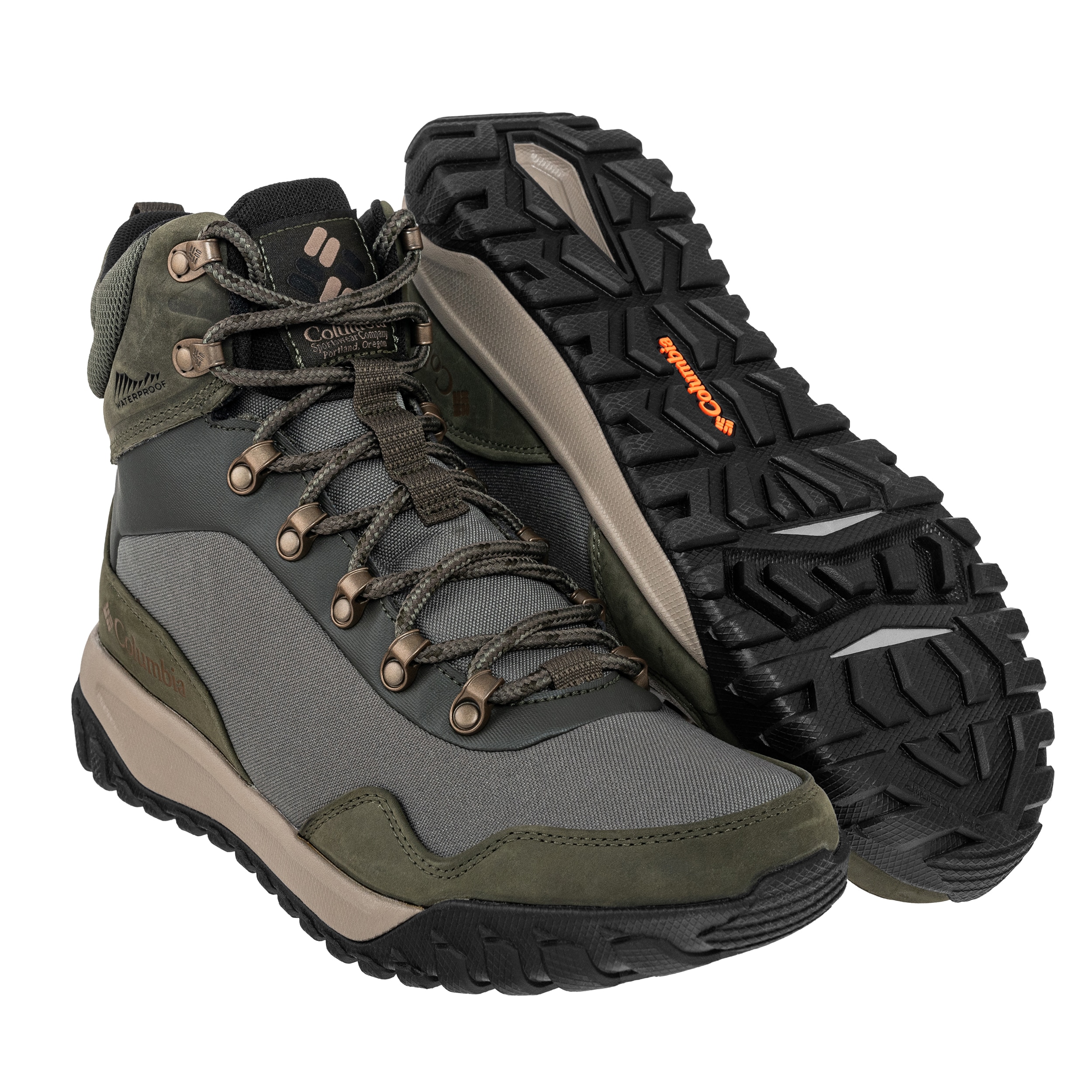 Buty Columbia Burnsider Omni Heat Infinity - Deep Olive/Tangy Orange