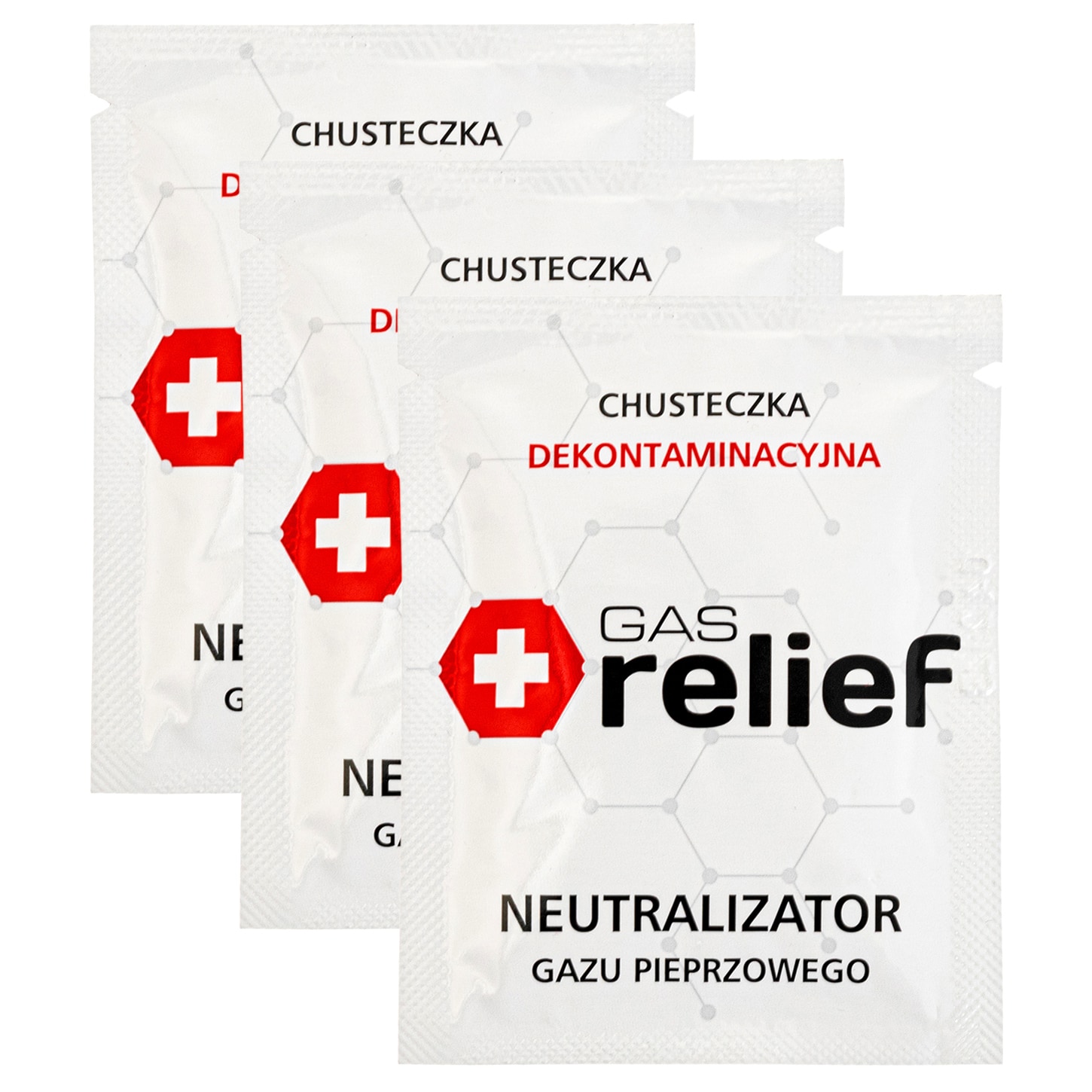 Chusteczka neutralizująca gaz pieprzowy Gas Relief - 3 szt.