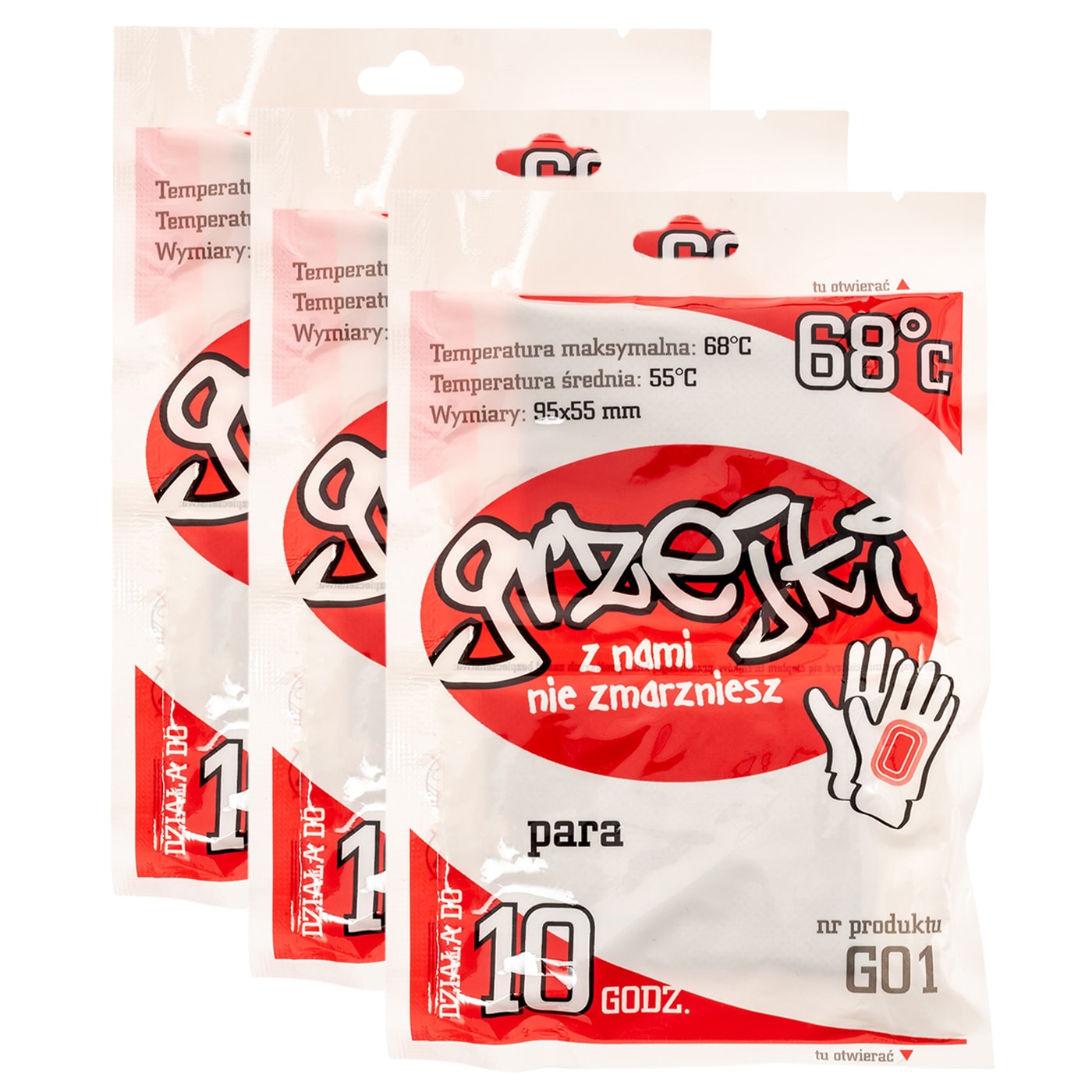 Ogrzewacz chemiczny Grzejki do rąk - 3 pary