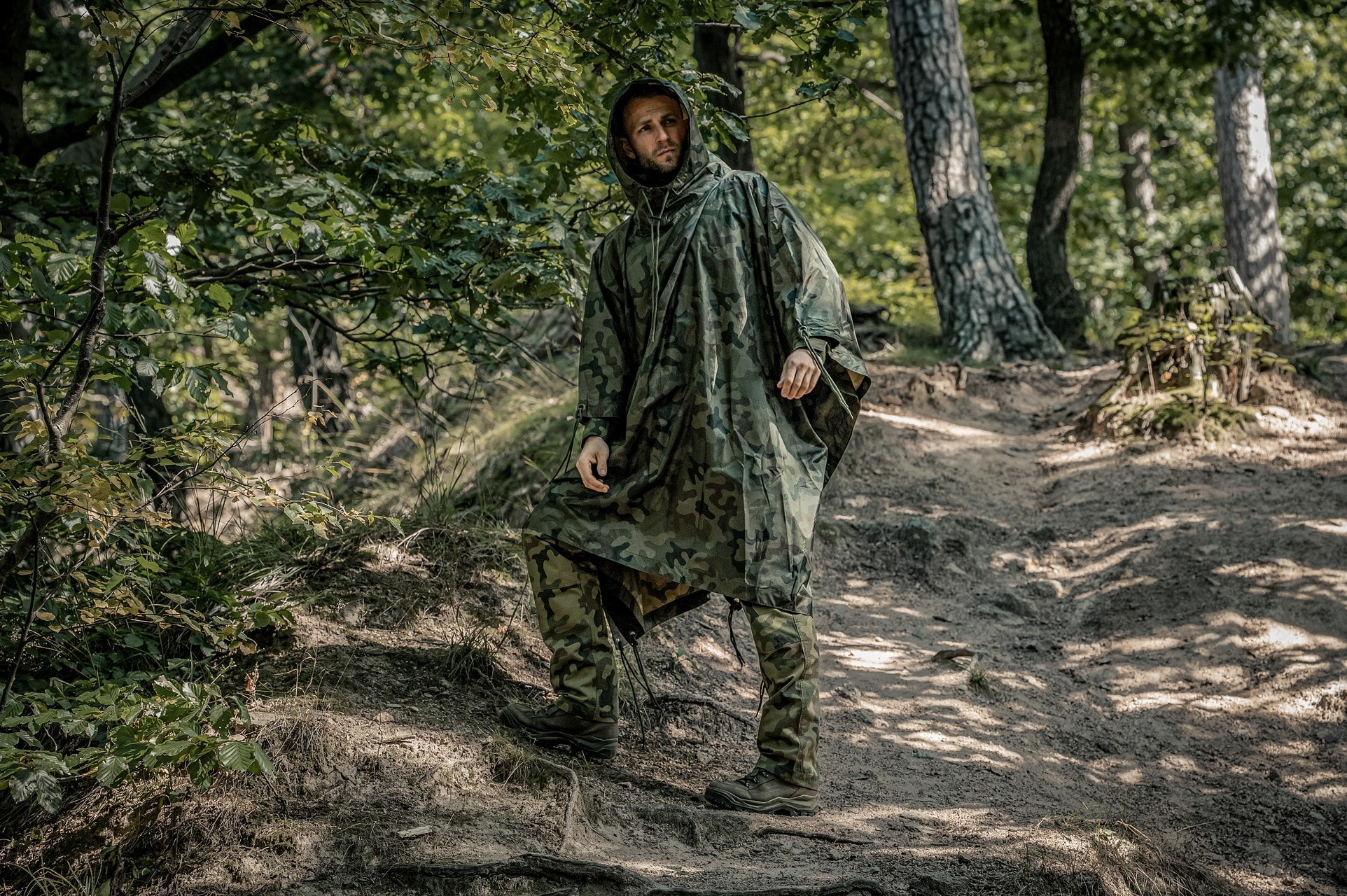 Пончо Mil-Tec US Rip-Stop - wz.93 Pantera PL Woodland