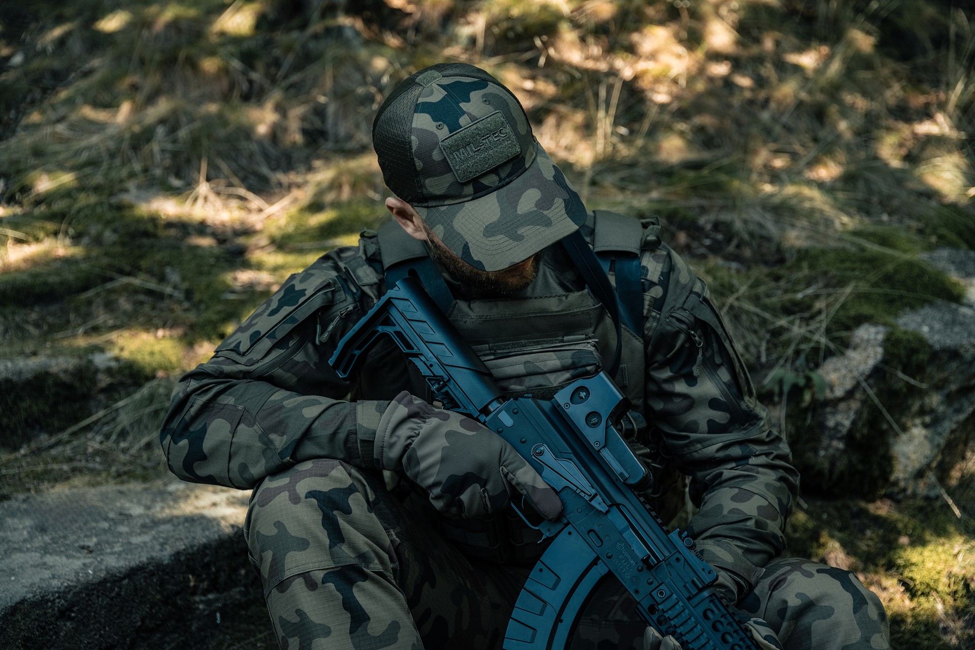 Czapka z daszkiem Mil-Tec Net Baseball Cap - wz.93 Pantera PL Woodland