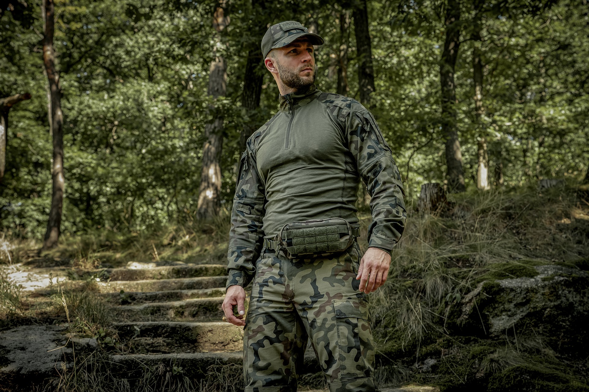 Czapka z daszkiem Mil-Tec Net Baseball Cap - wz.93 Pantera PL Woodland