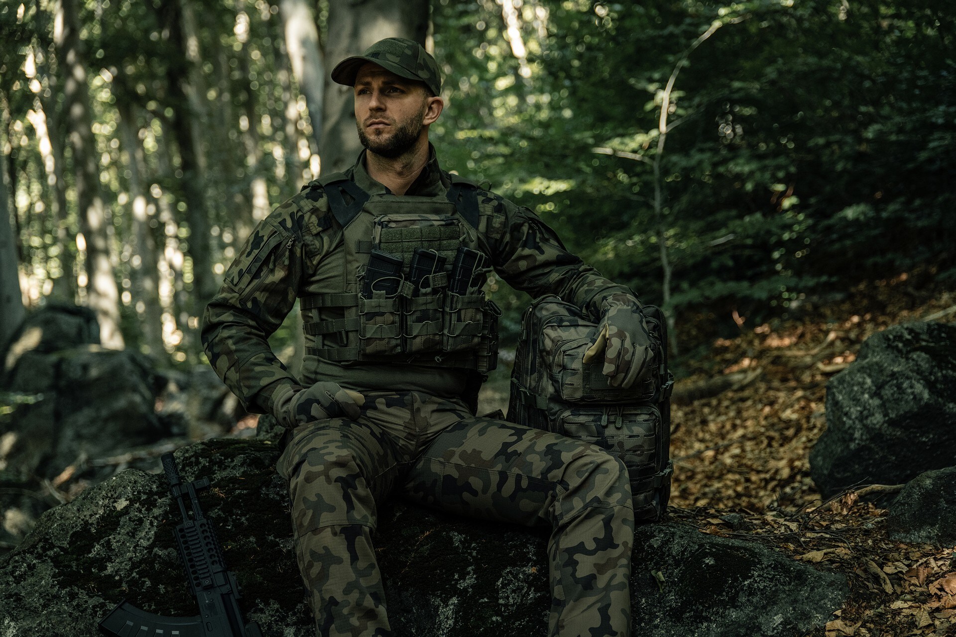 Одиночний підсумок Mil-Tec для магазину - wz.93 Pantera PL Woodland