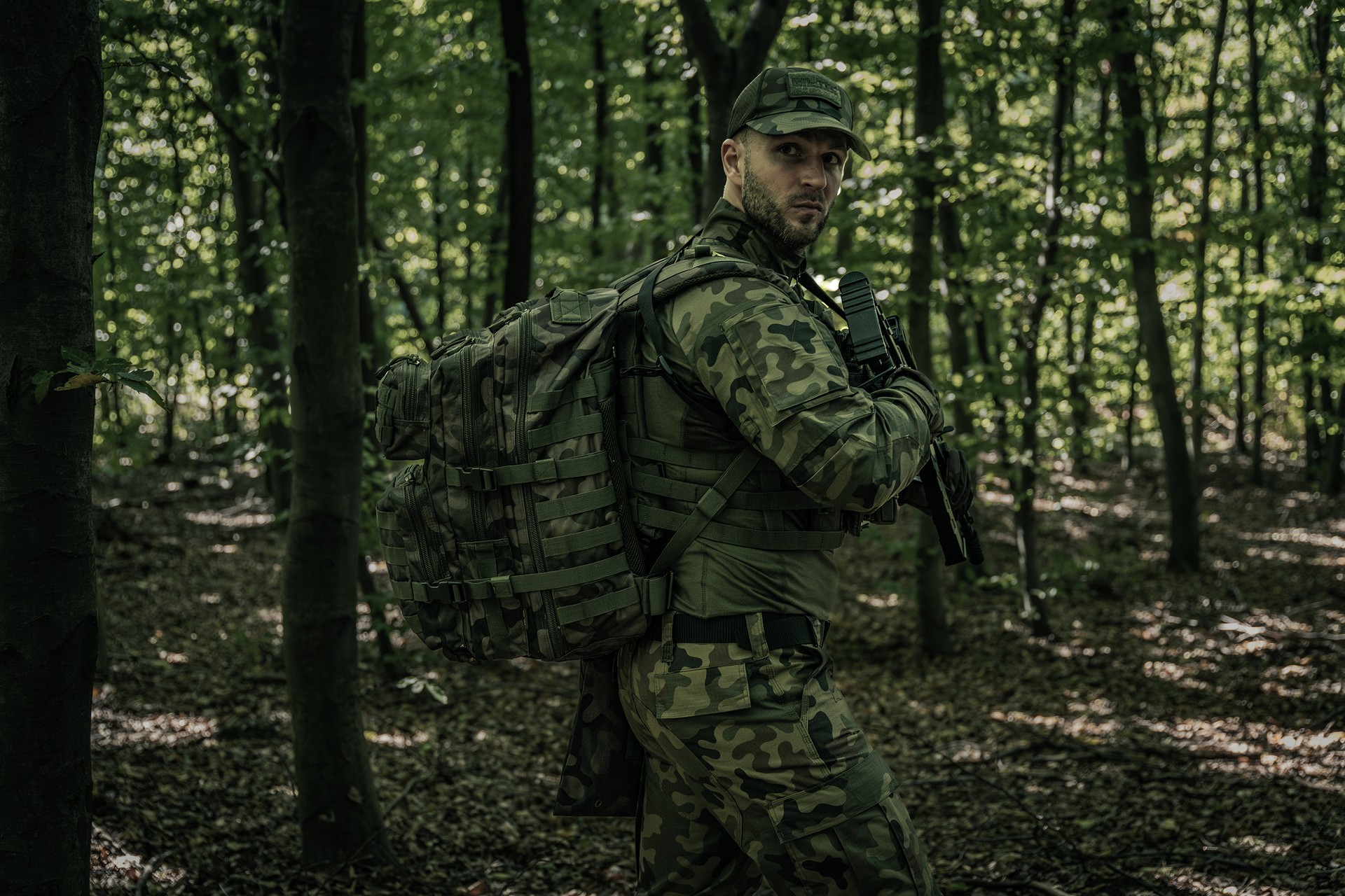 Рюкзак Mil-Tec Assault Pack Large 36 л - wz.93 Pantera PL Woodland