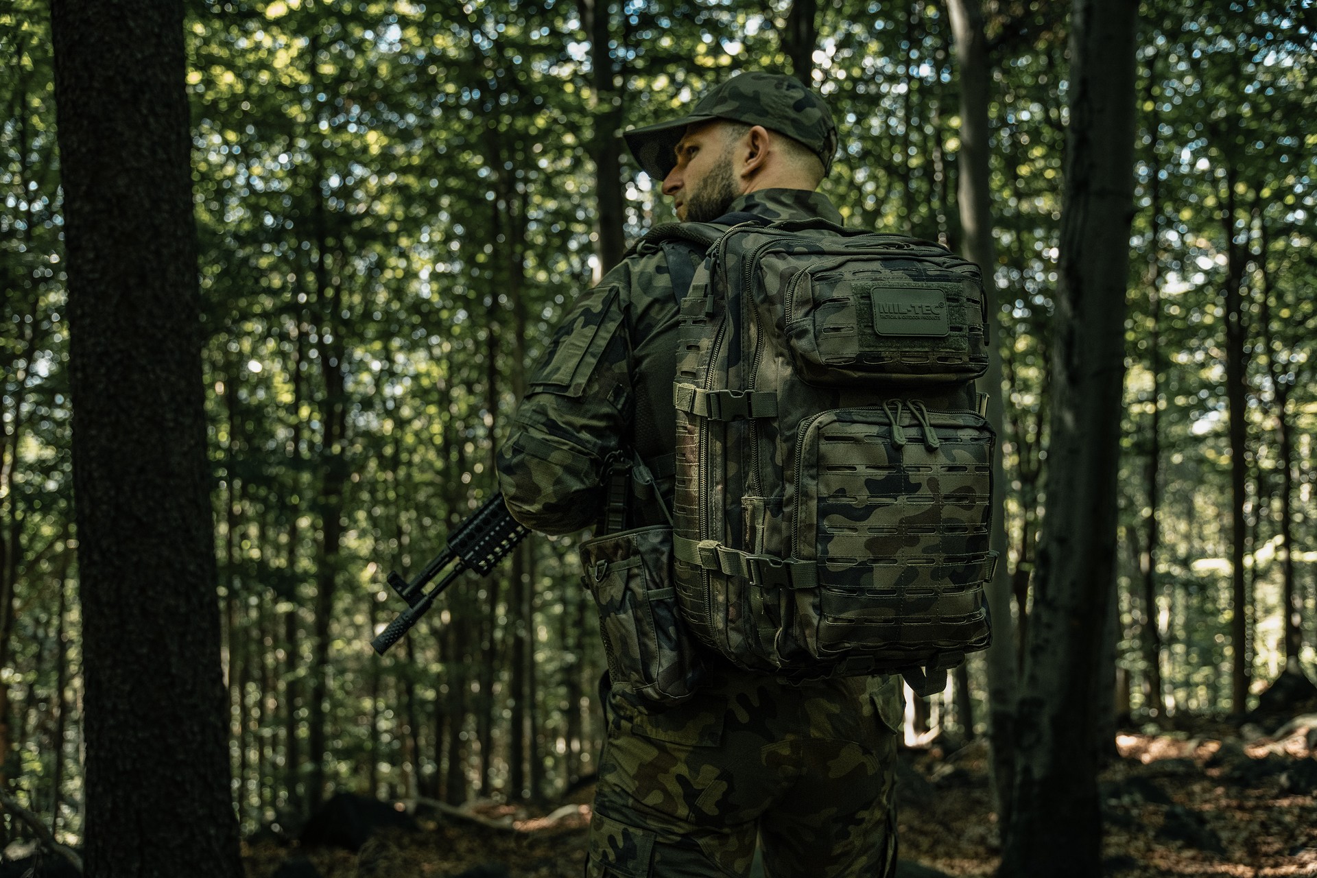 Plecak Mil-Tec Assault Pack Laser Cut Large 36 l - wz.93 Pantera PL Woodland