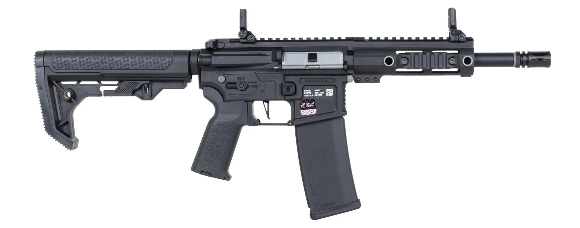 Karabinek szturmowy AEG Specna Arms SA-F04-RL Flex Light Ops Stock New Receiver HAL ETU Gen. 2 - Black